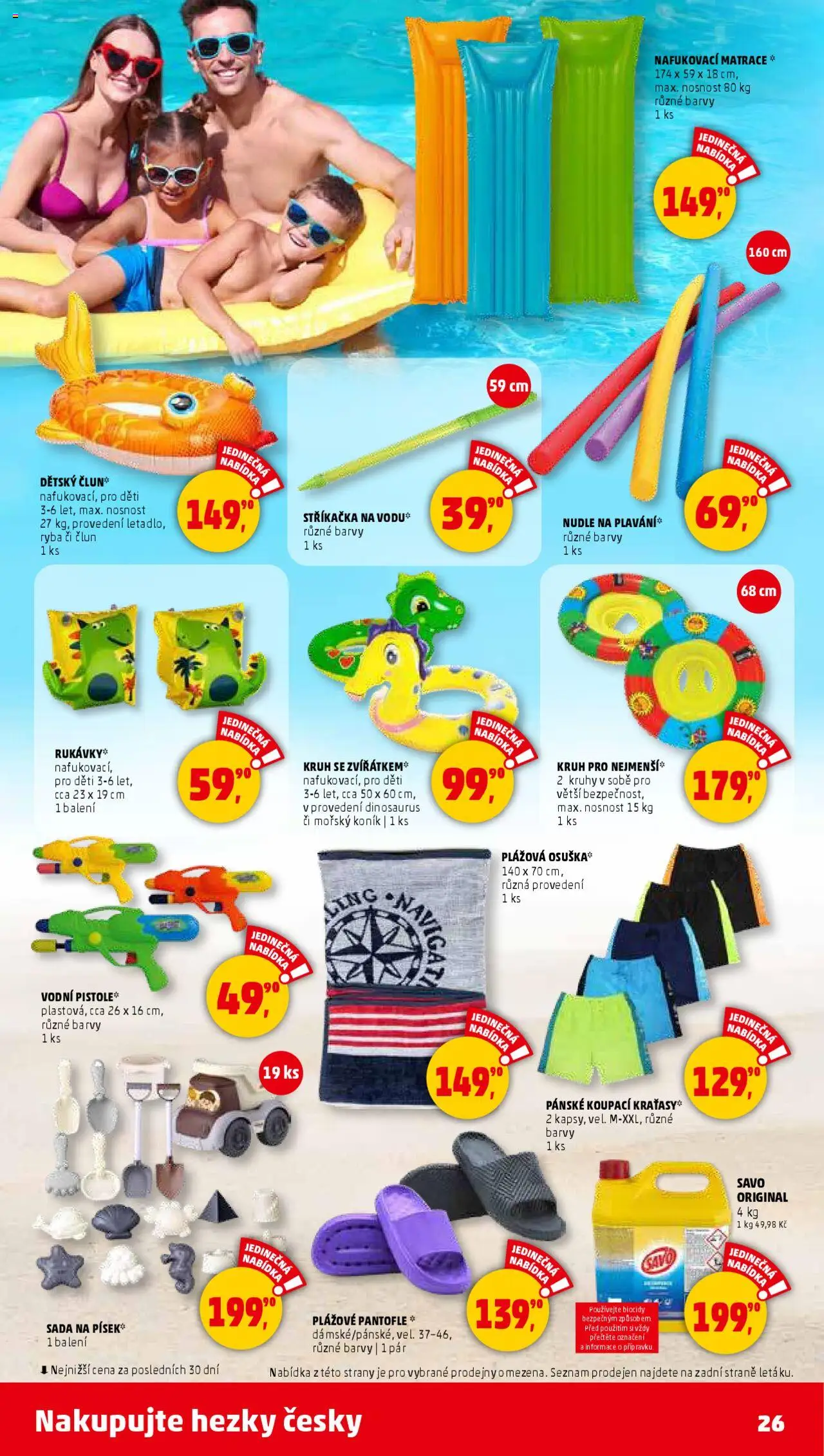 Penny Market leták - Čtvrtečník od 19.06.2025 | Strana: 26 | Produkty: Dinosaurus, Kraťasy, Osuška, Barvy