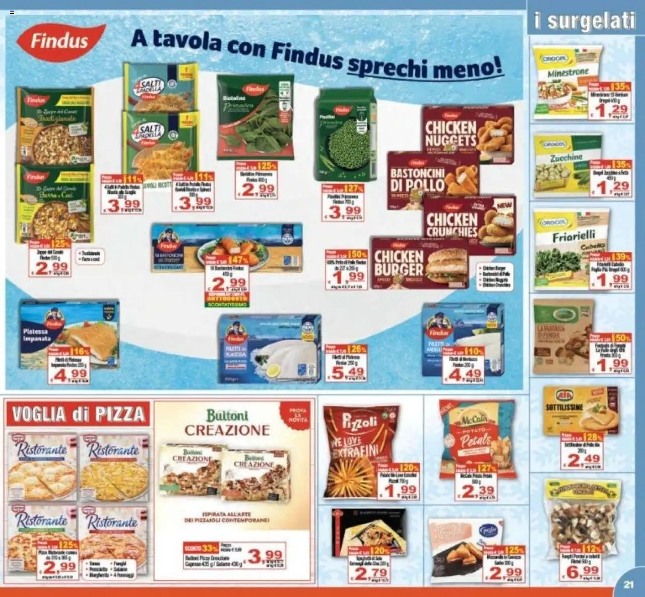 Volantino CTS del 26.10.2025 | Pagina: 21 | Prodotti: Minestrone, Salame, Pizza, Nuggets