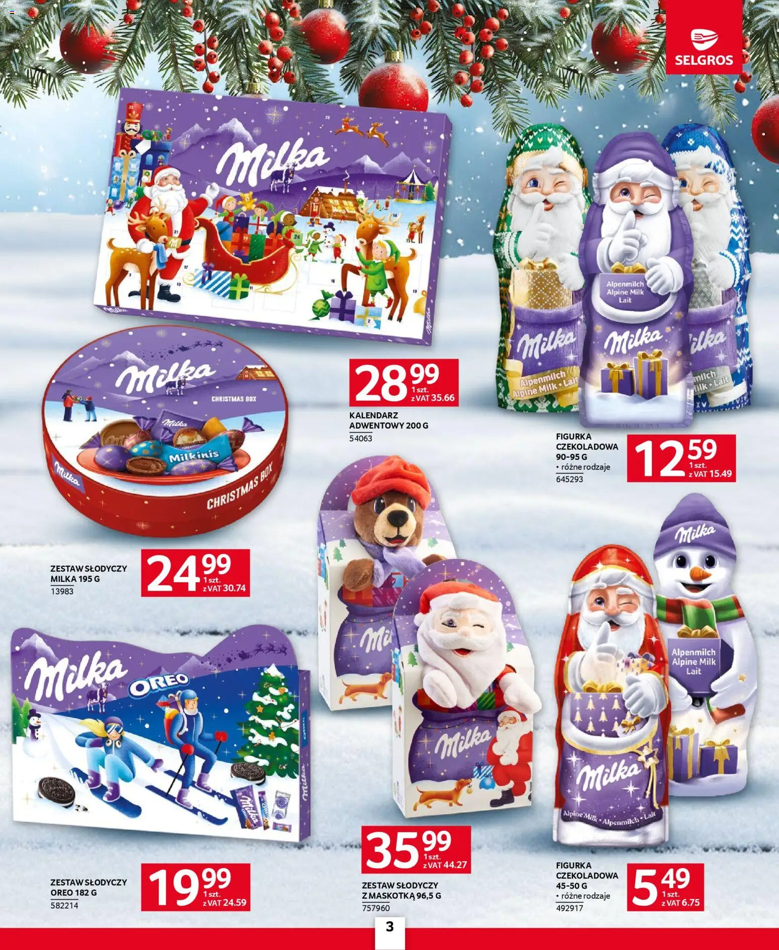 Selgros cash&carry Gazetka - Prezenty od 20.11.2025 | Strona: 3 | Produkty: Czekoladowa, Kalendarz adwentowy, Kalendarz, Milka