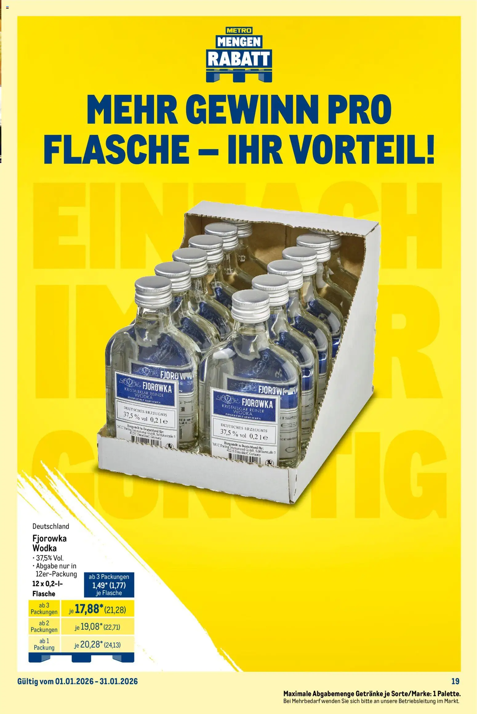 Metro - Monats-Mix – gültig ab 01.01.2026 | Seite: 19 | Produkte: Wodka