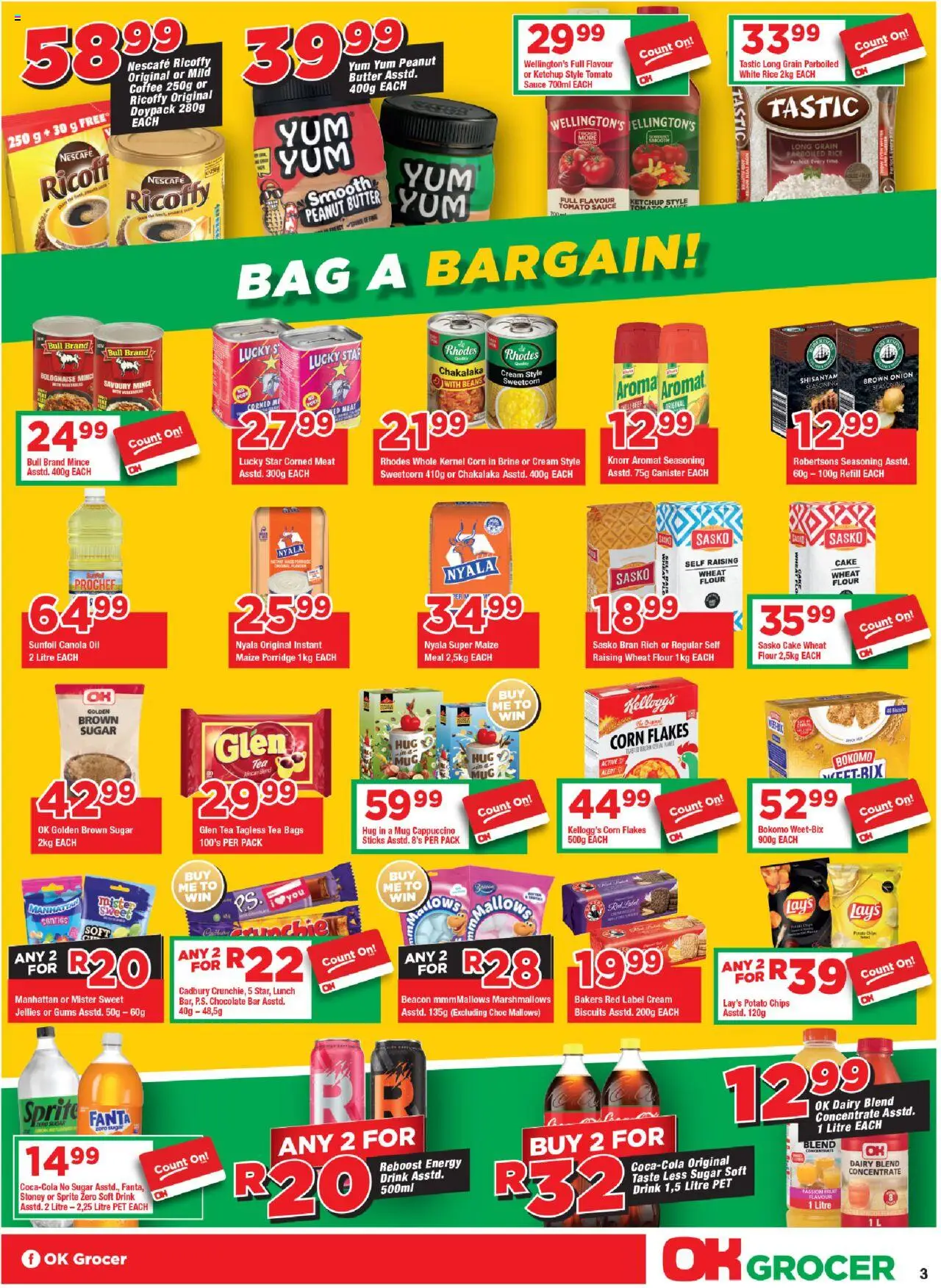 New OK Foods catalogue – valid from 10.09.2025 | Page: 3 | Products: Chocolate, Mug, Fanta, Stoney
