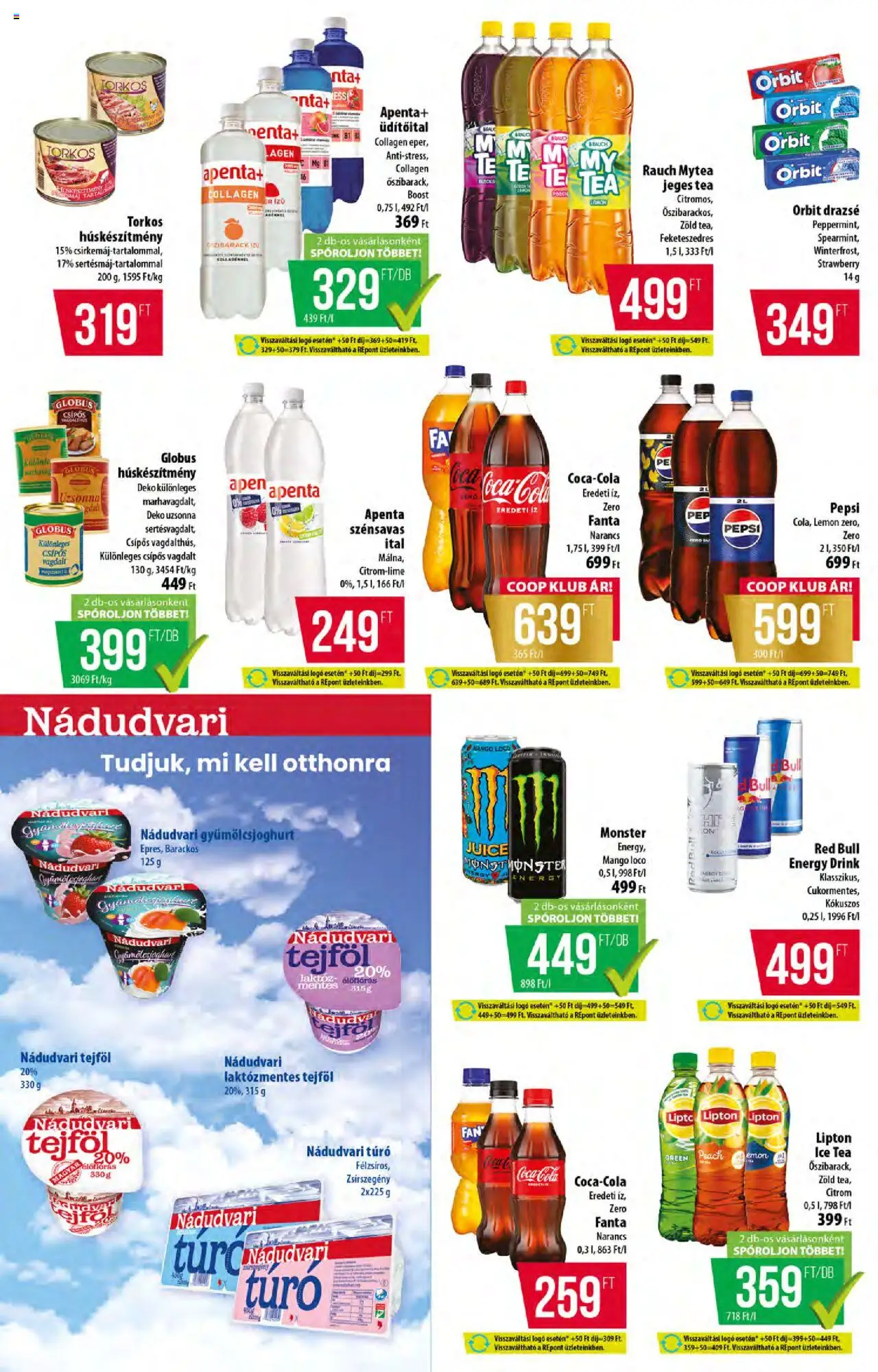COOP akciós ujság - amely érvényes a következő dátumtól: 11.09.2025 | Oldal: 10 | Termékek: Ice tea, Narancs, Tea, Citrom