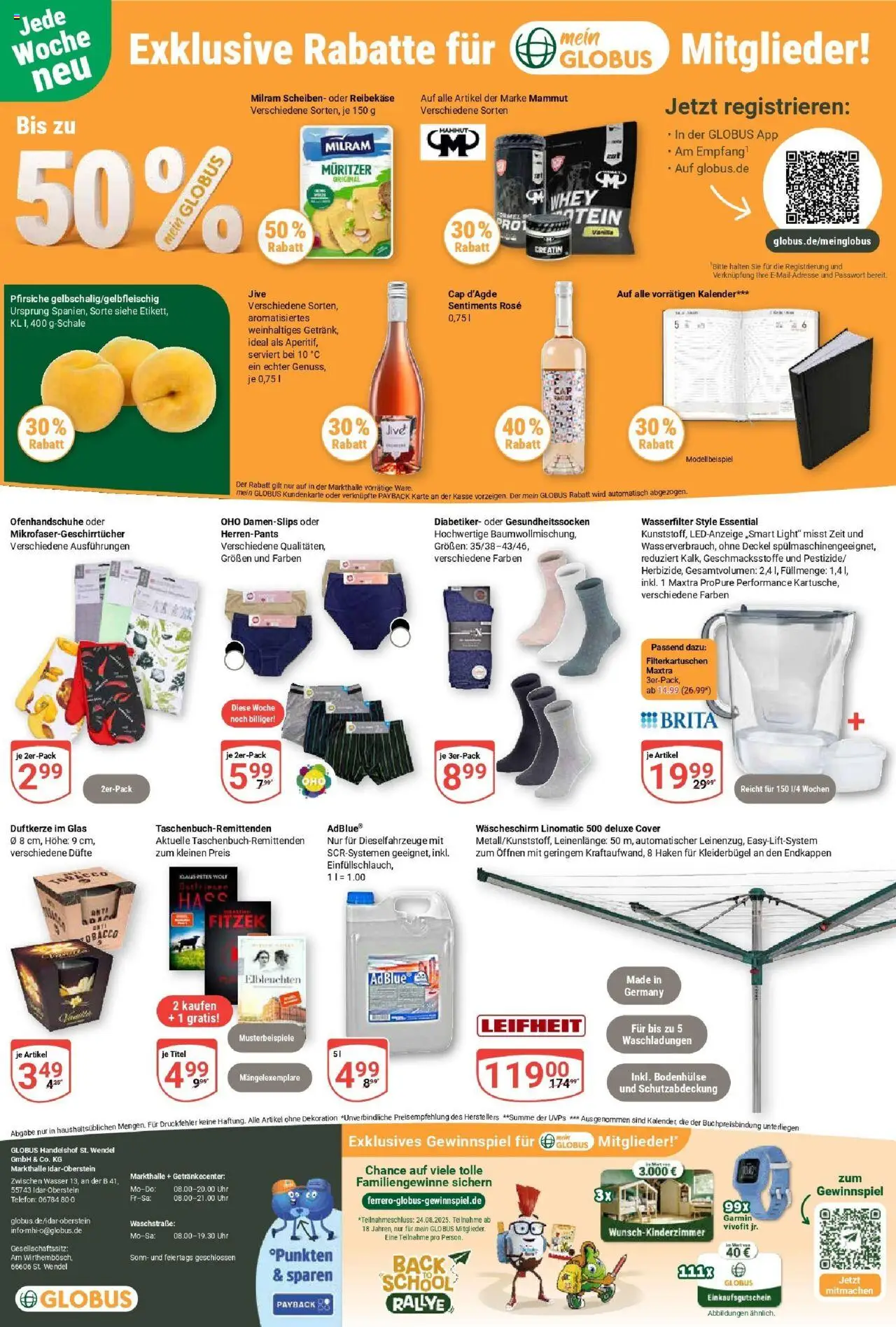 Globus prospekt Idar-Oberstein	 - gültig ab dem 03.08.2025 | Seite: 29 | Produkte: Kleiderbügel, Wasser, Telefon, Uhr