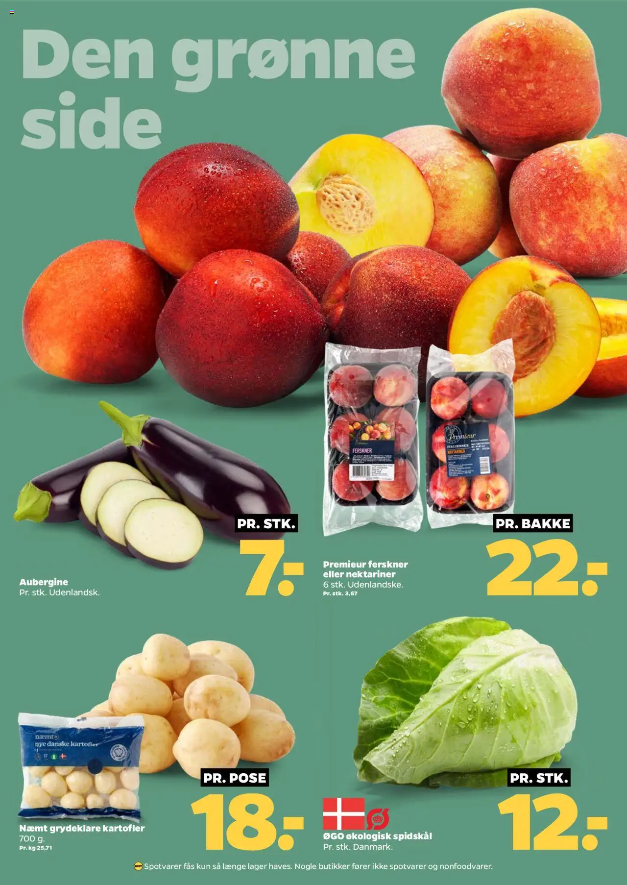 Netto Tilbudsavis gyldig fra 05.07.2025 | Side: 4 | Produkter: Ferskner, Aubergine, Spidskål, Nektariner