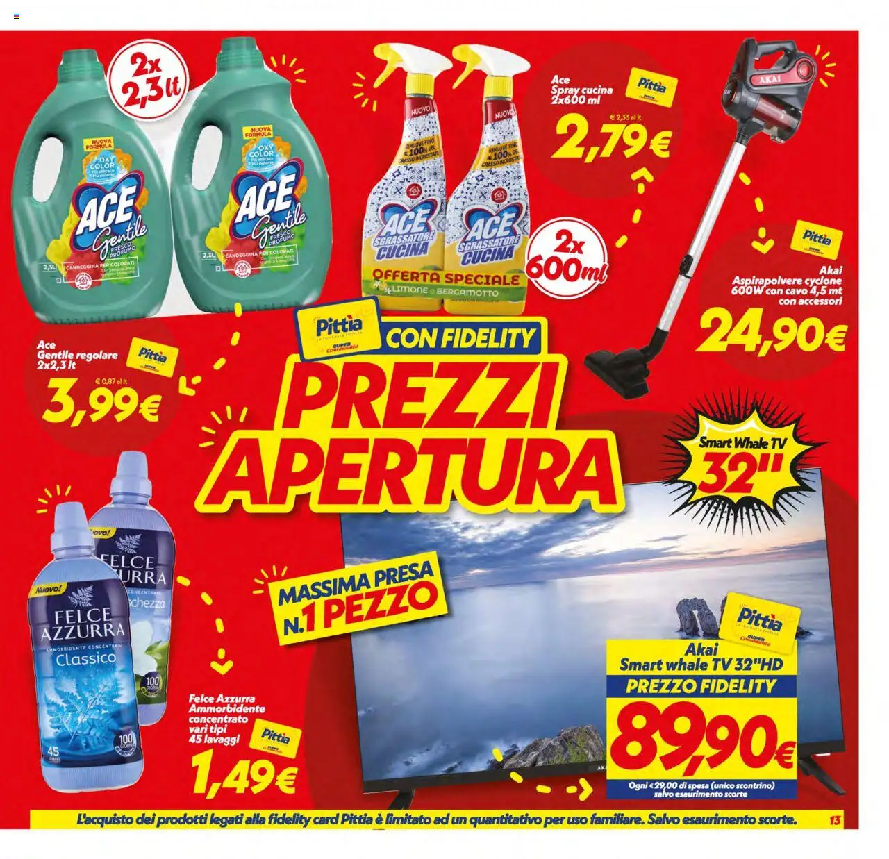 Volantino SuperConveniente del 17.10.2025 | Pagina: 13 | Prodotti: Ammorbidente, Sgrassatore, TV, Presa