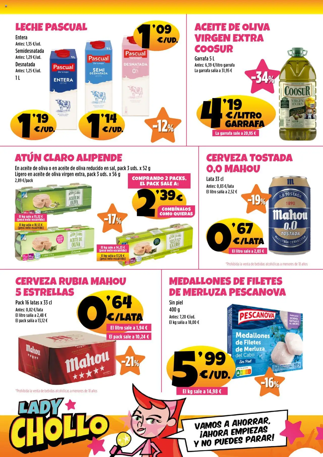 AhorraMas folleto │ válido desde el 28.08.2025 | Página: 6 | Productos: Leche entera, Leche, Aceite, Atún claro