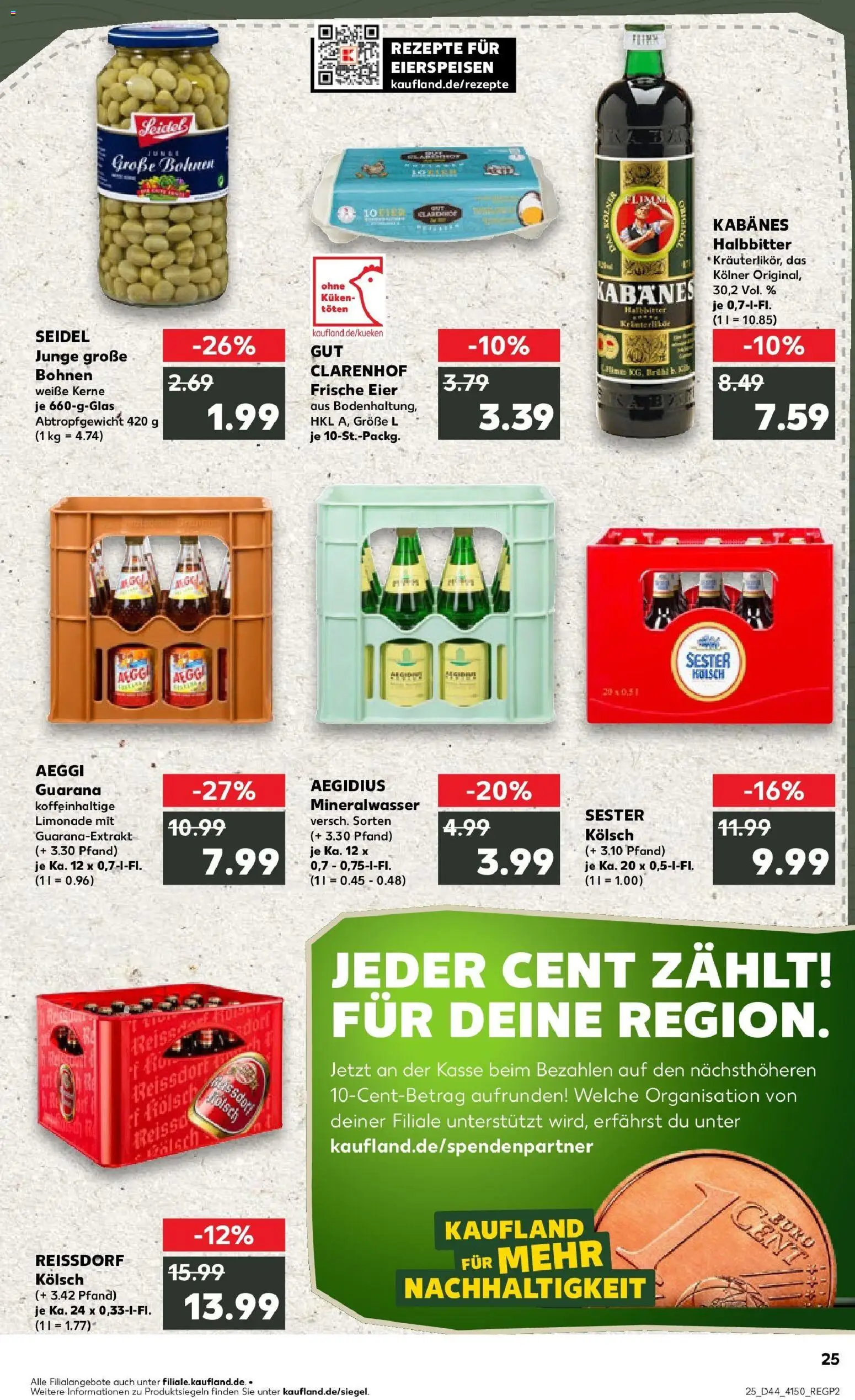 Kaufland prospekt Troisdorf	 – gültig ab 30.10.2025 | Seite: 25 | Produkte: Eier, Limonade, Mineralwasser