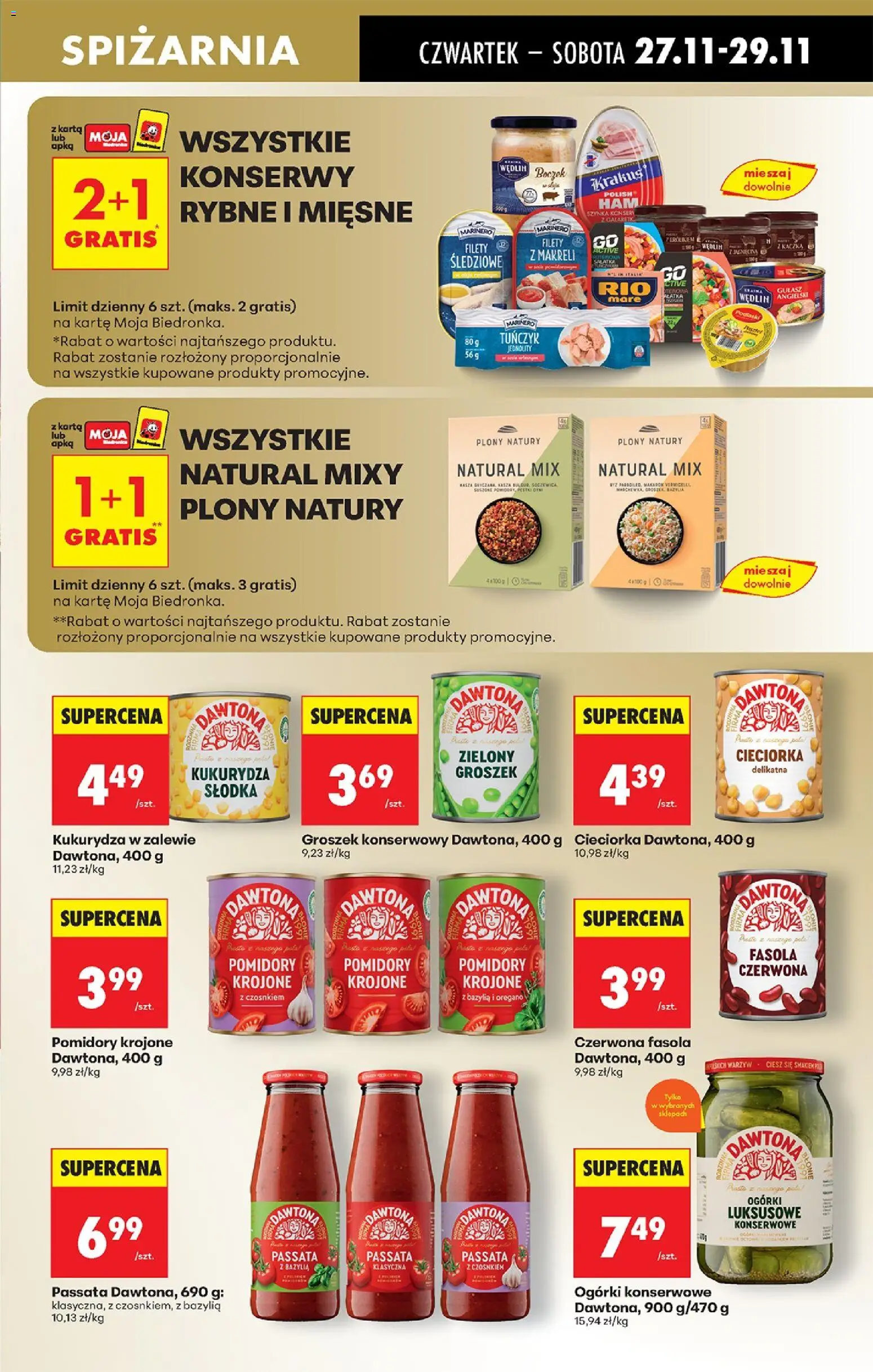 Biedronka Black Friday od 27.11.2025 | Strona: 63 | Produkty: Oregano, Cieciorka, Groszek konserwowy, Ogórki