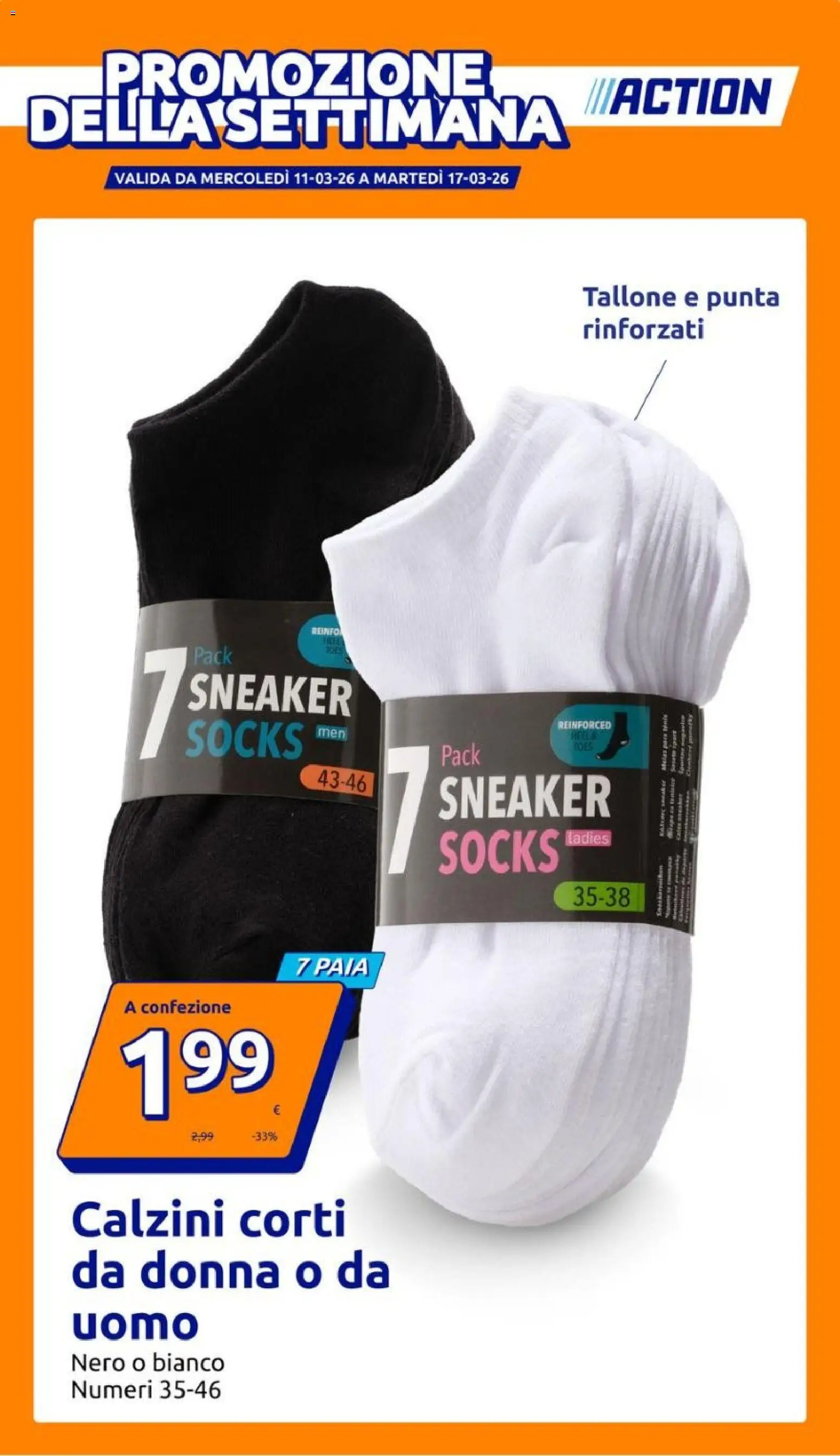 Volantino Action del 11.03.2026 | Pagina: 1 | Prodotti: Calzini