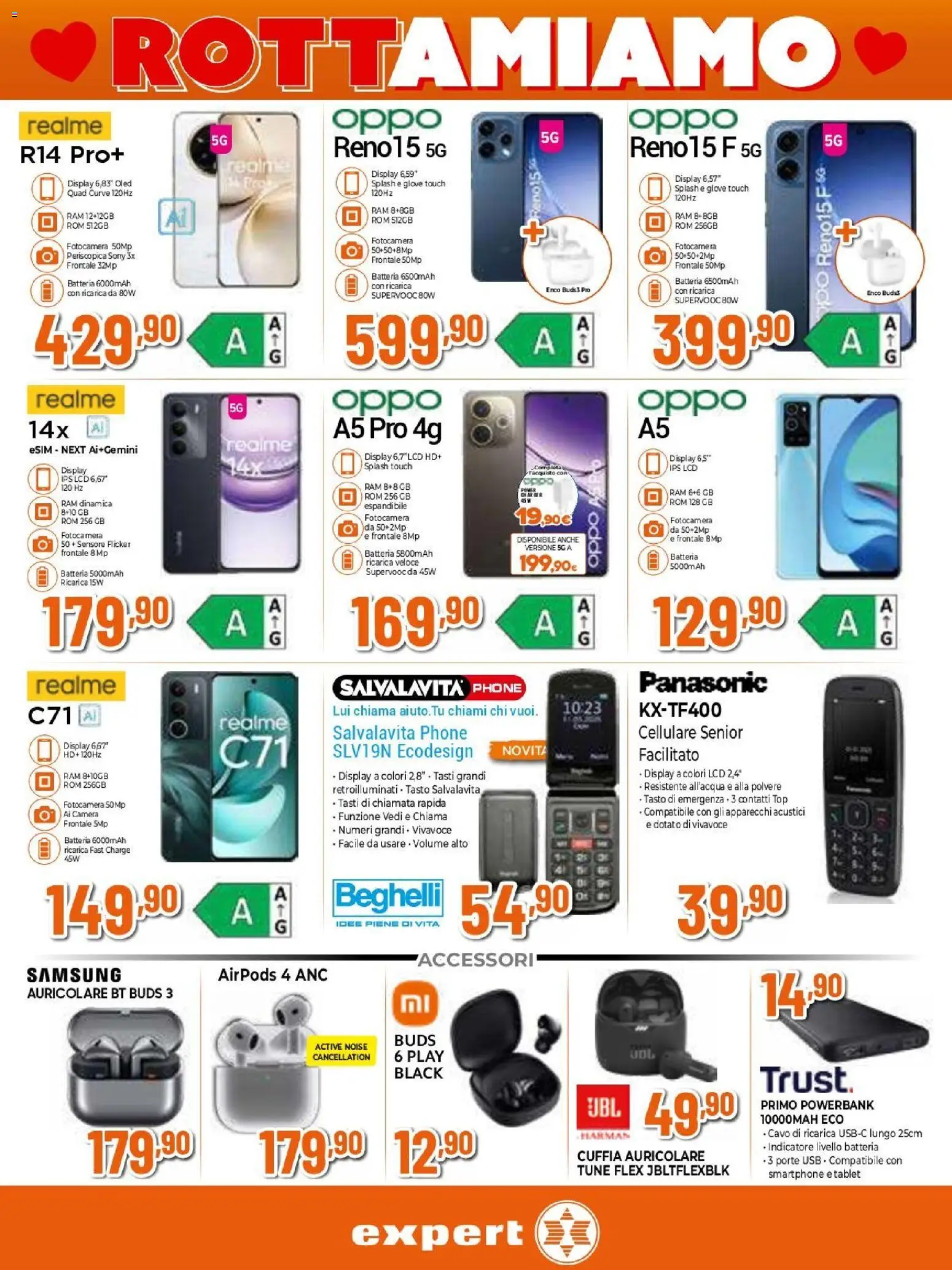 Volantino Expert del 12.02.2026 | Pagina: 9 | Prodotti: Cellulare, Top, Smartphone, Airpods