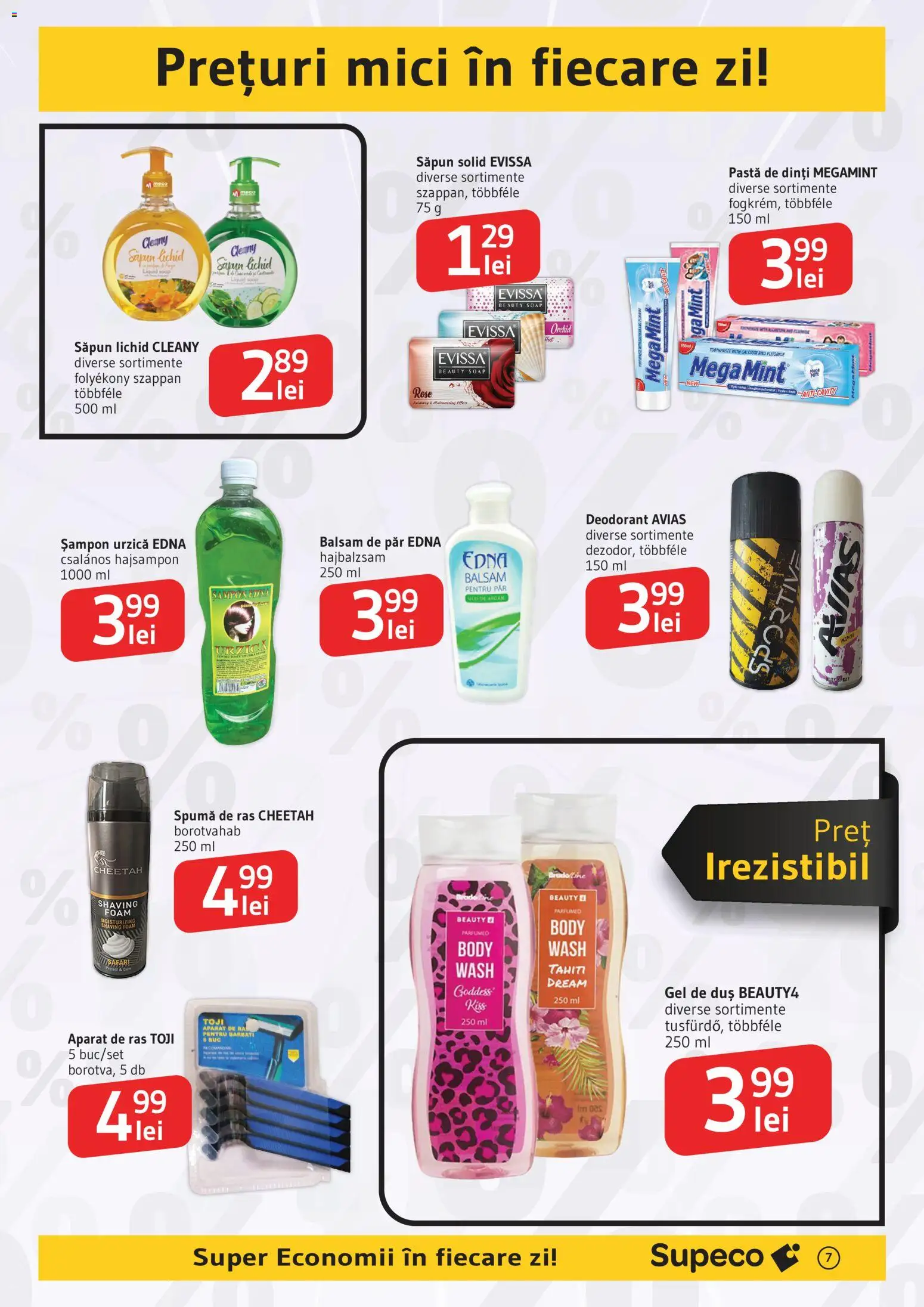 Noul catalog Supeco – valabil de la 15.01.2026 | Pagină: 7 | Produse: Body, Săpun, Gel de duș, Pastă de dinți
