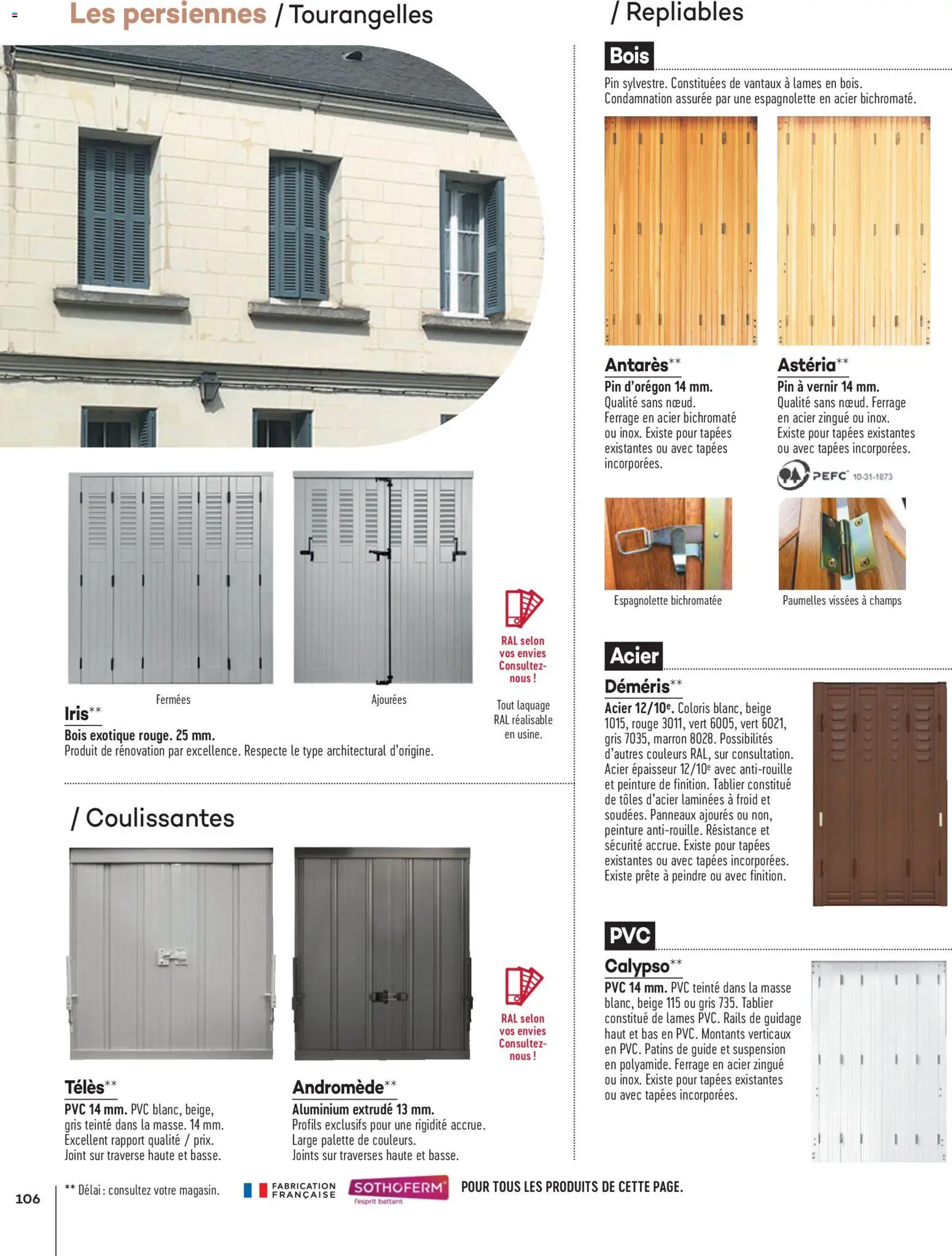 {H1} | Page: 106 | Produits: Tablier, Persiennes, Suspension