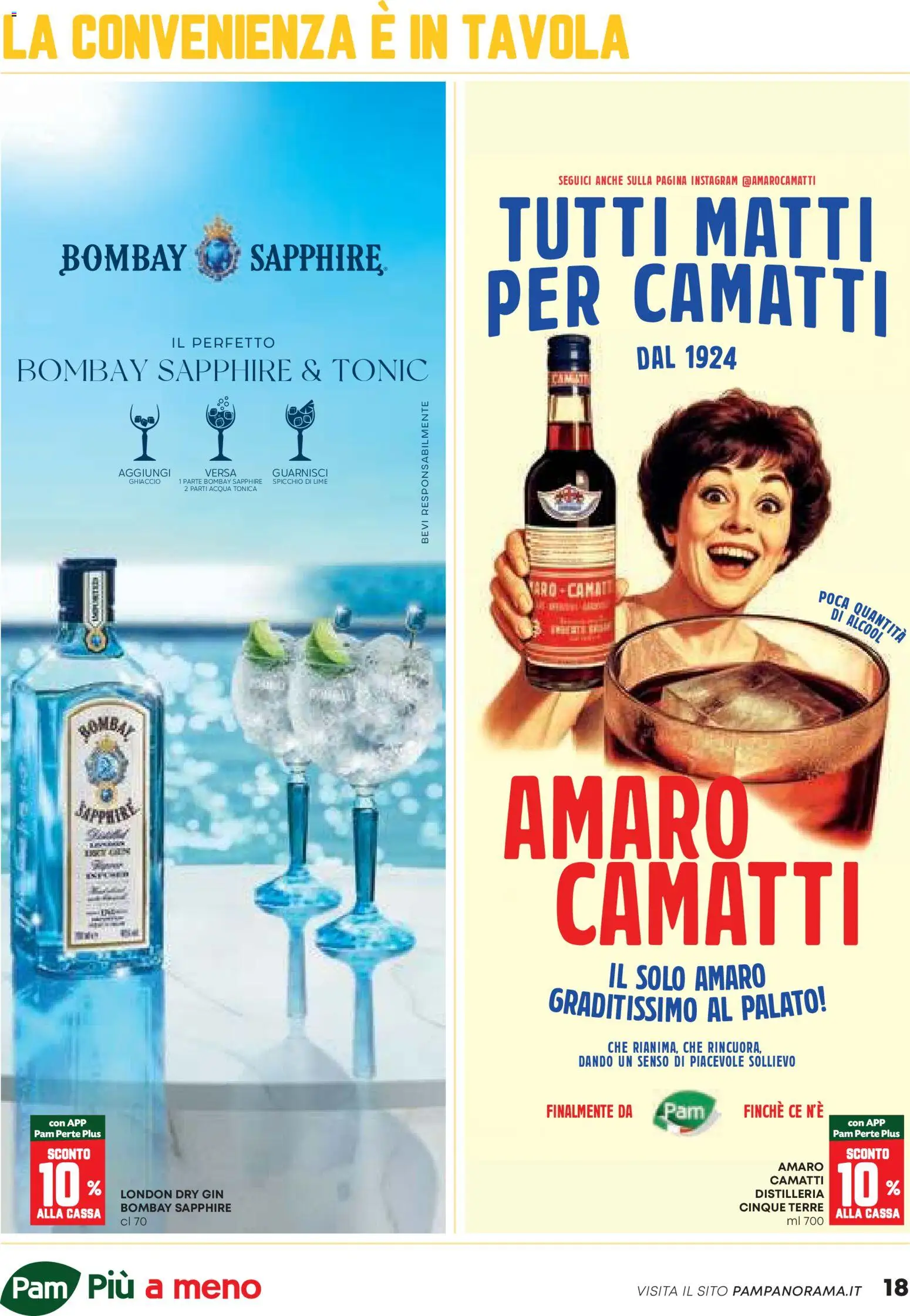 Volantino PAM del 23.10.2025 | Pagina: 18 | Prodotti: Gin, Acqua tonica, Lime, Amaro