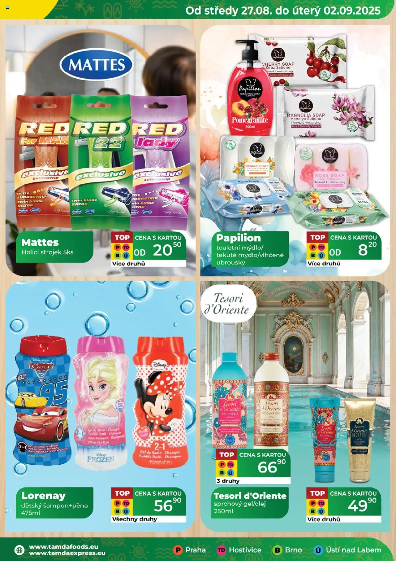 Tamda Foods leták od 27.08.2025 | Strana: 21 | Produkty: Tesori d'Oriente, Ubrousky, Holicí strojek