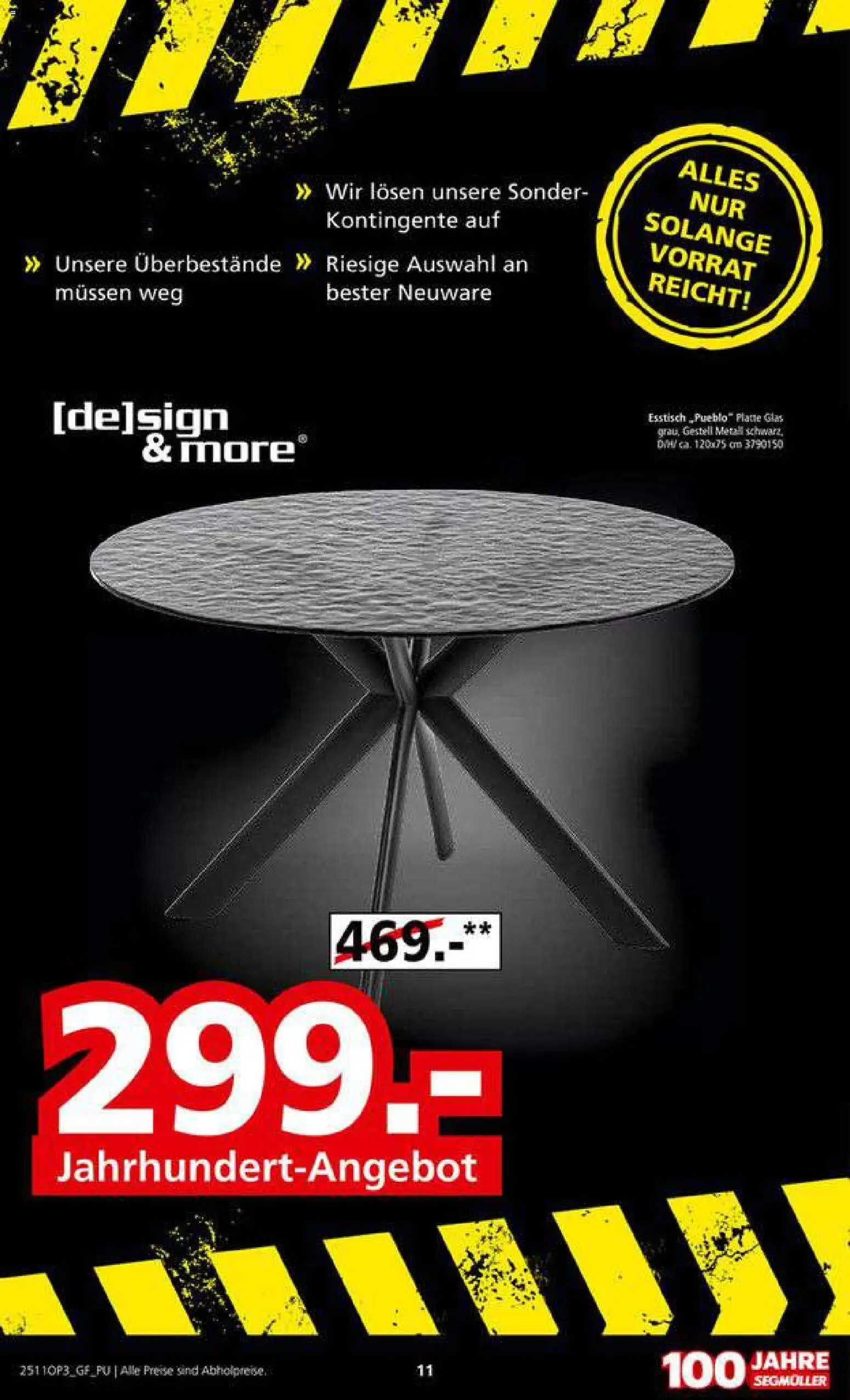 Segmüller Lagerausverkauf bei Segmüller – gültig ab 22.11.2025 | Seite: 11 | Produkte: Esstisch