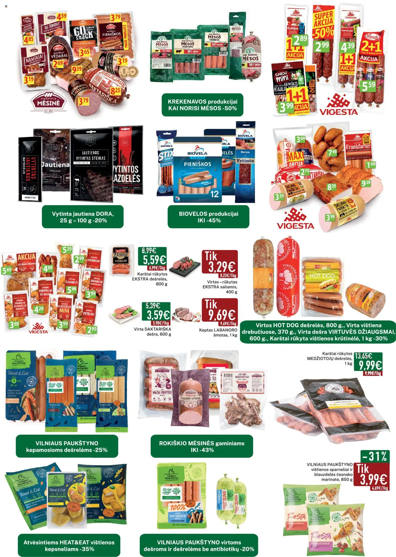 Elimart - TAU akcijos nuo 03.11.2025 | Puslapis: 2 | Prekių: Vištienos, Jautienos, Dešrelės, Jautiena