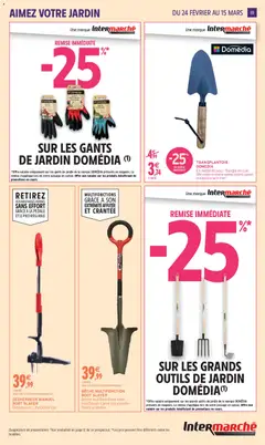 Intermarché - Prévisualisation de SUR LES GRANDS OUTILS DE JARDIN DOMÉDIA, Grands outils de jardin Domédia valide à partir de 24.02.2026 | Page: 19