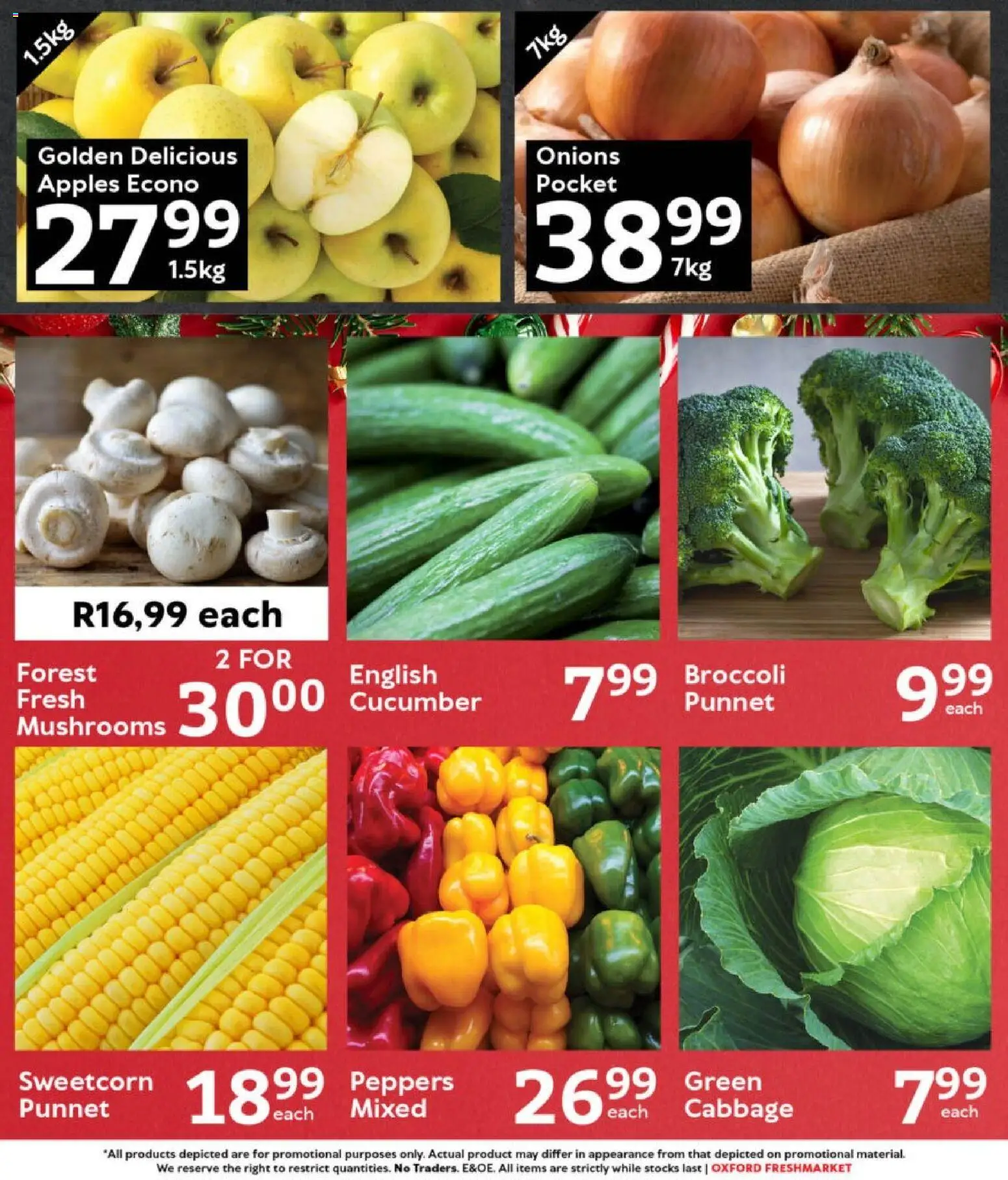 New Oxford Freshmarket catalogue – valid from 22.11.2025 | Page: 5 | Products: Mushrooms, Apples, Onions