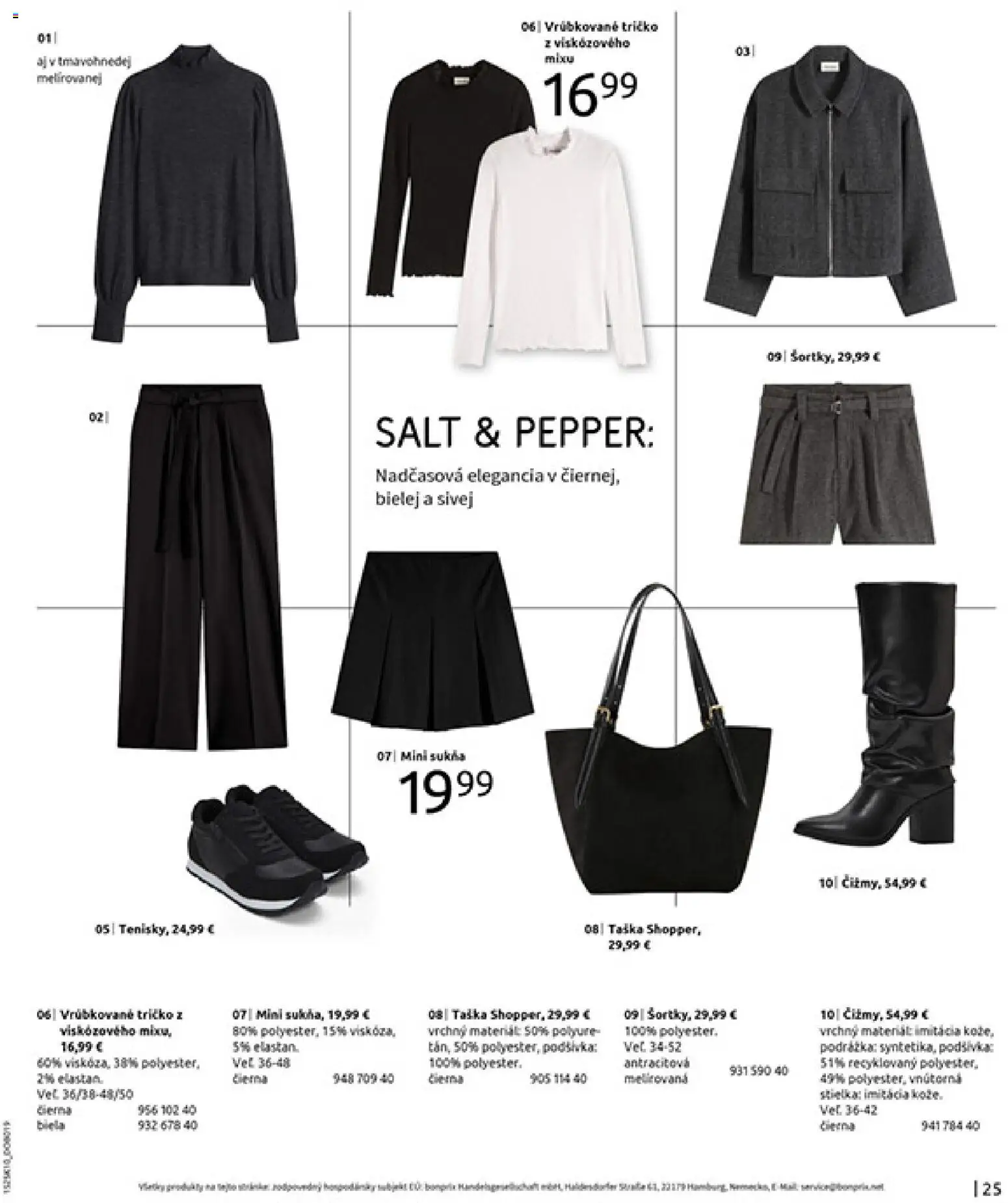 Nové Bonprix akcie – leták je platný od 01.11.2025 | Strana: 27 | Produkty: Tričko, Soľ, Taška