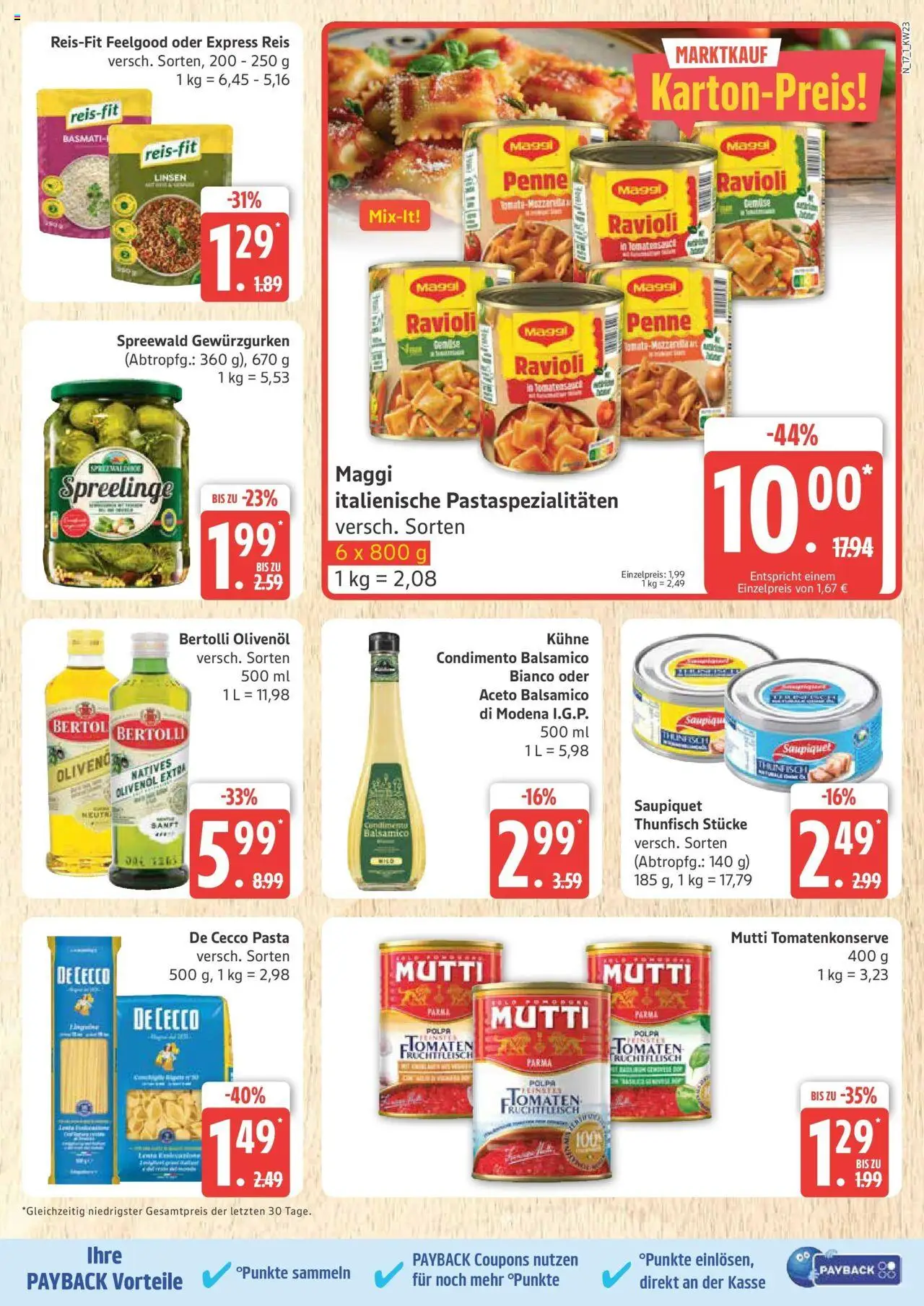 Marktkauf - Marktkauf: Wochenangebote - gültig ab dem 01.06.2025 | Seite: 17 | Produkte: Maggi, Balsamico, Tomaten, Pasta