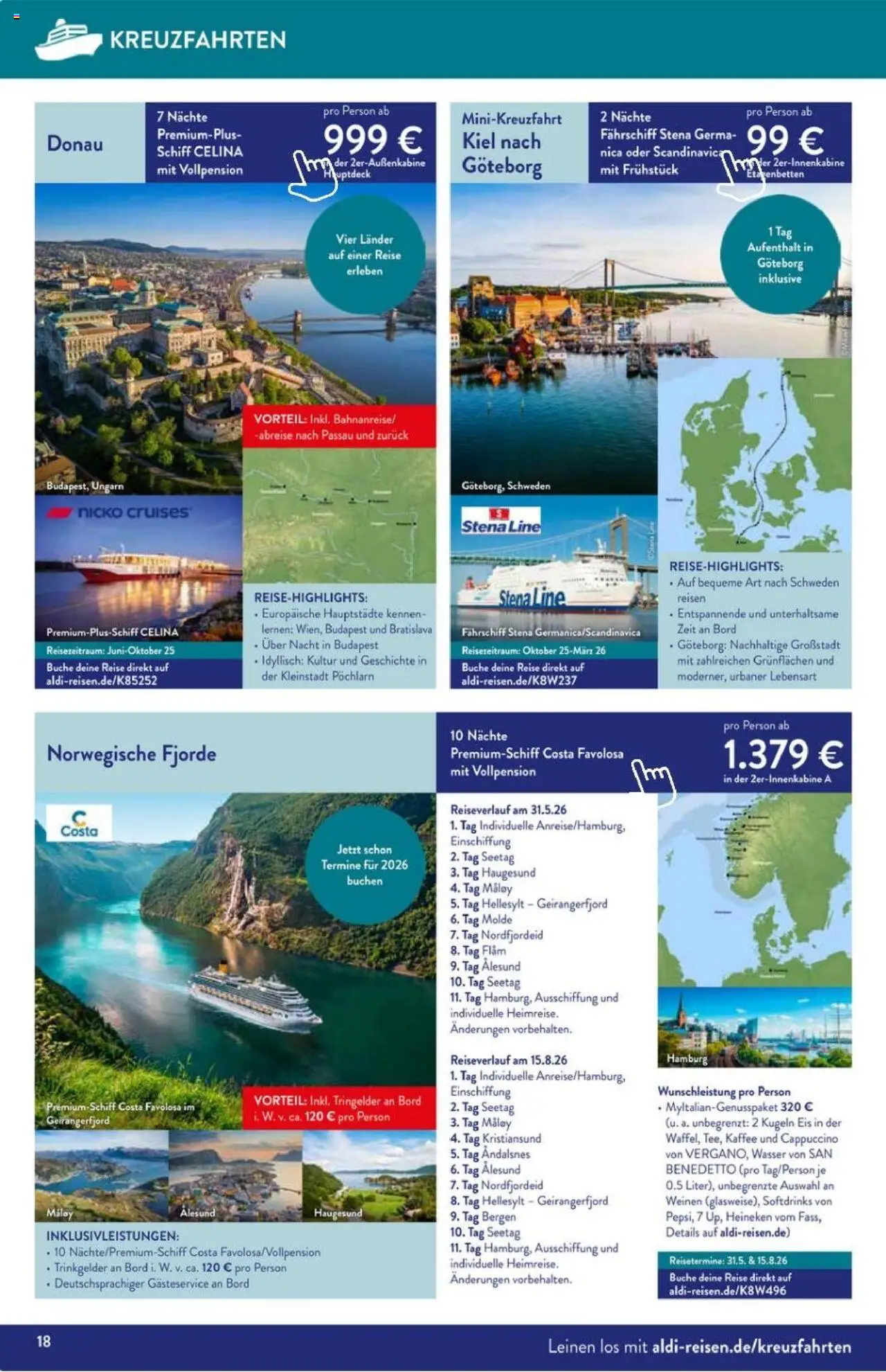 Aldi Süd Reisemagazin Mai 2025 - gültig ab dem 02.05.2025 | Seite: 18 | Produkte: Kaffee, Heineken, Wasser, Eis
