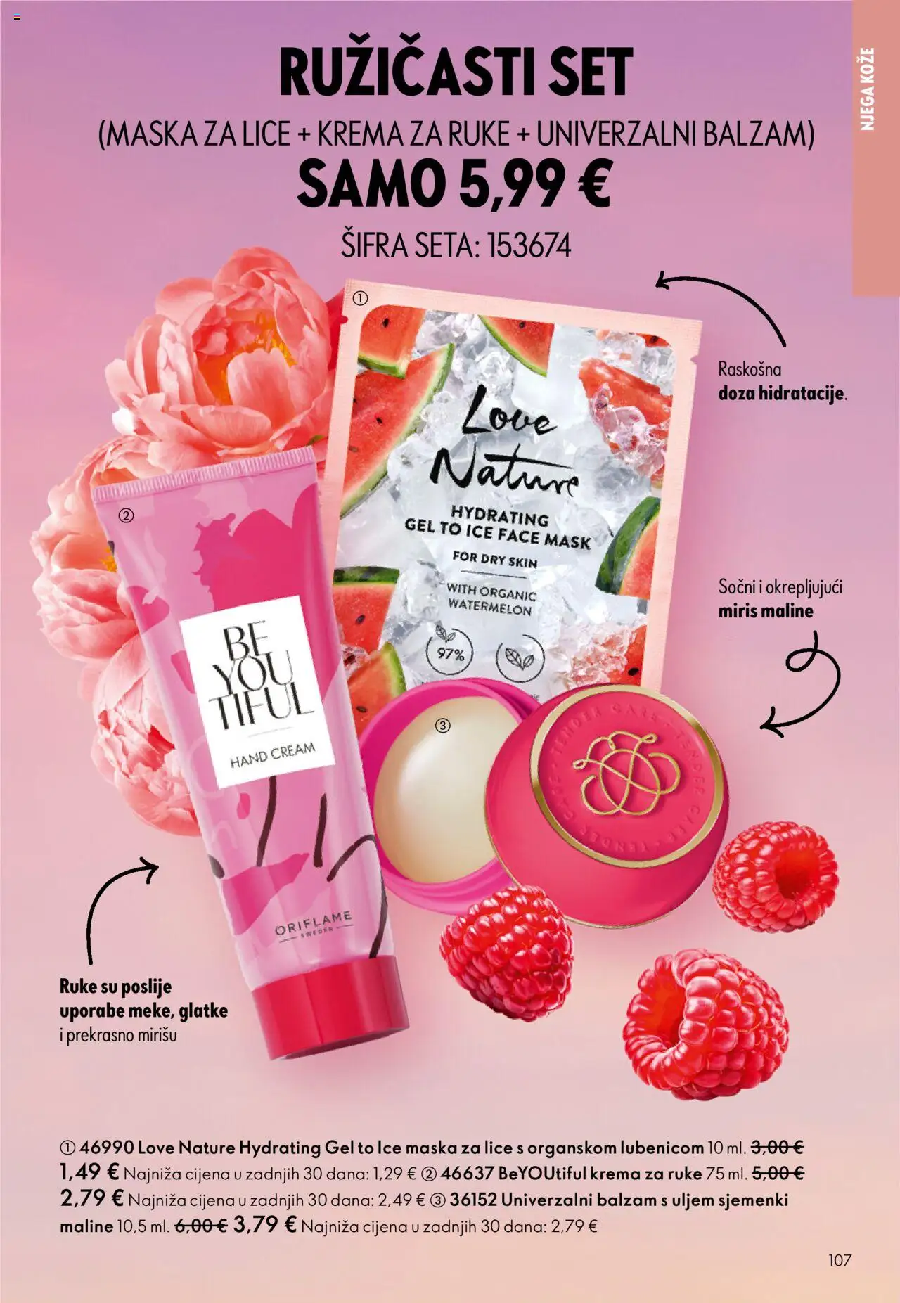 Oriflame katalog | vrijedi od 08.10.2025 | Stranica: 107 | Proizvodi: Maska za lice, Maska, Krema za ruke, Maline