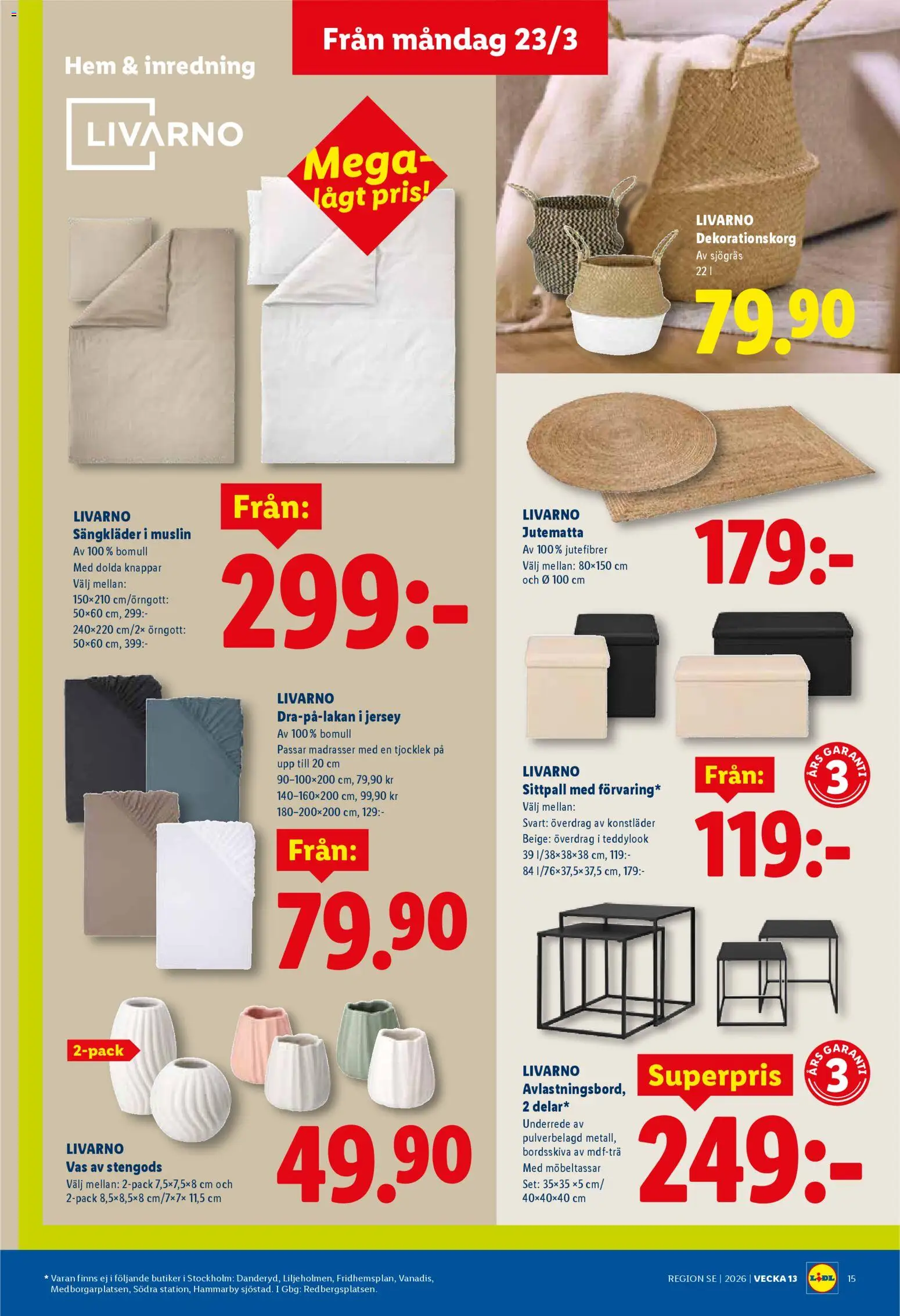 Lidl reklamblad aktuell från 23.03.2026 | Sida: 16 | Produkter: Örngott, Vas, Set