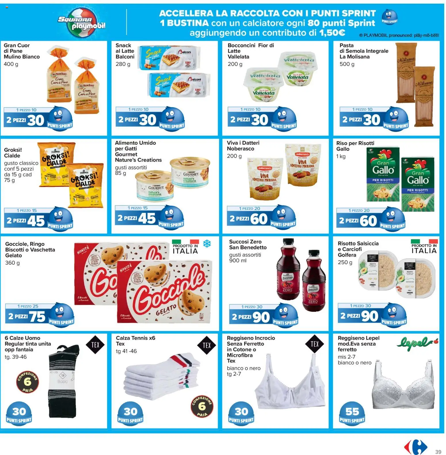 Volantino Carrefour del 02.12.2025 | Pagina: 39 | Prodotti: Reggiseno, Gelato, Latte, Salsiccia