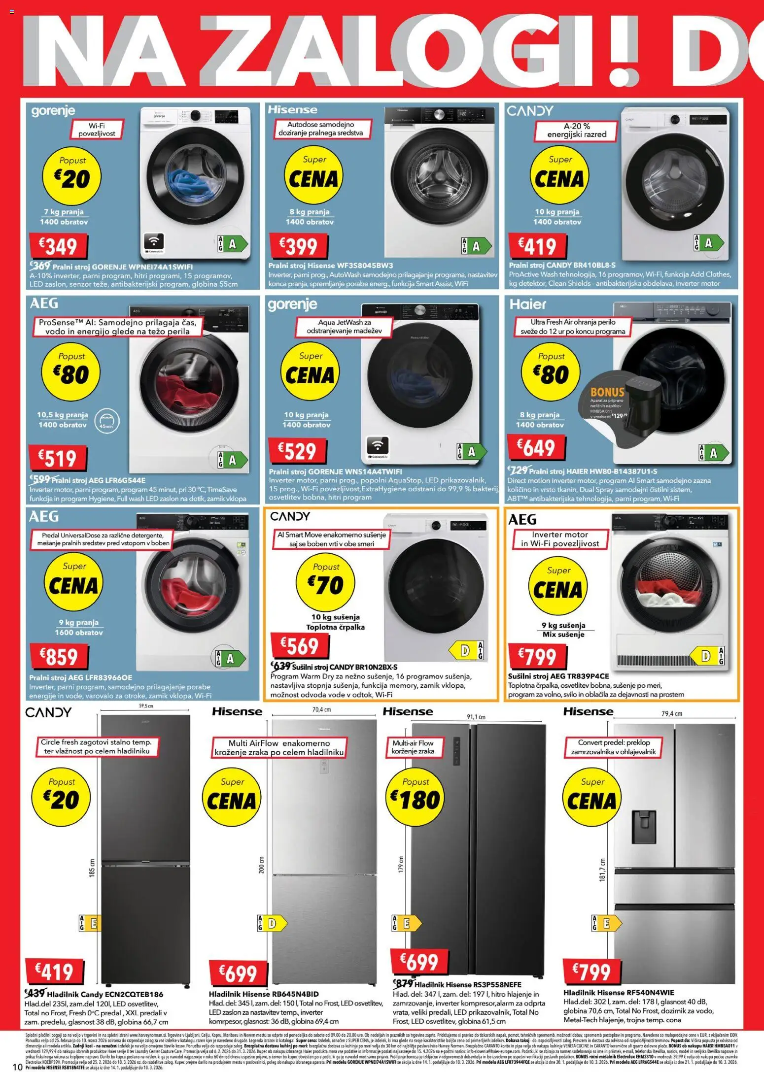 Novi Harvey Norman katalog ponudbe – veljaven od 25.02.2026 | Stran: 10 | Izdelki: Mesalnik, Črpalka, Pralni stroj, Susilni stroj