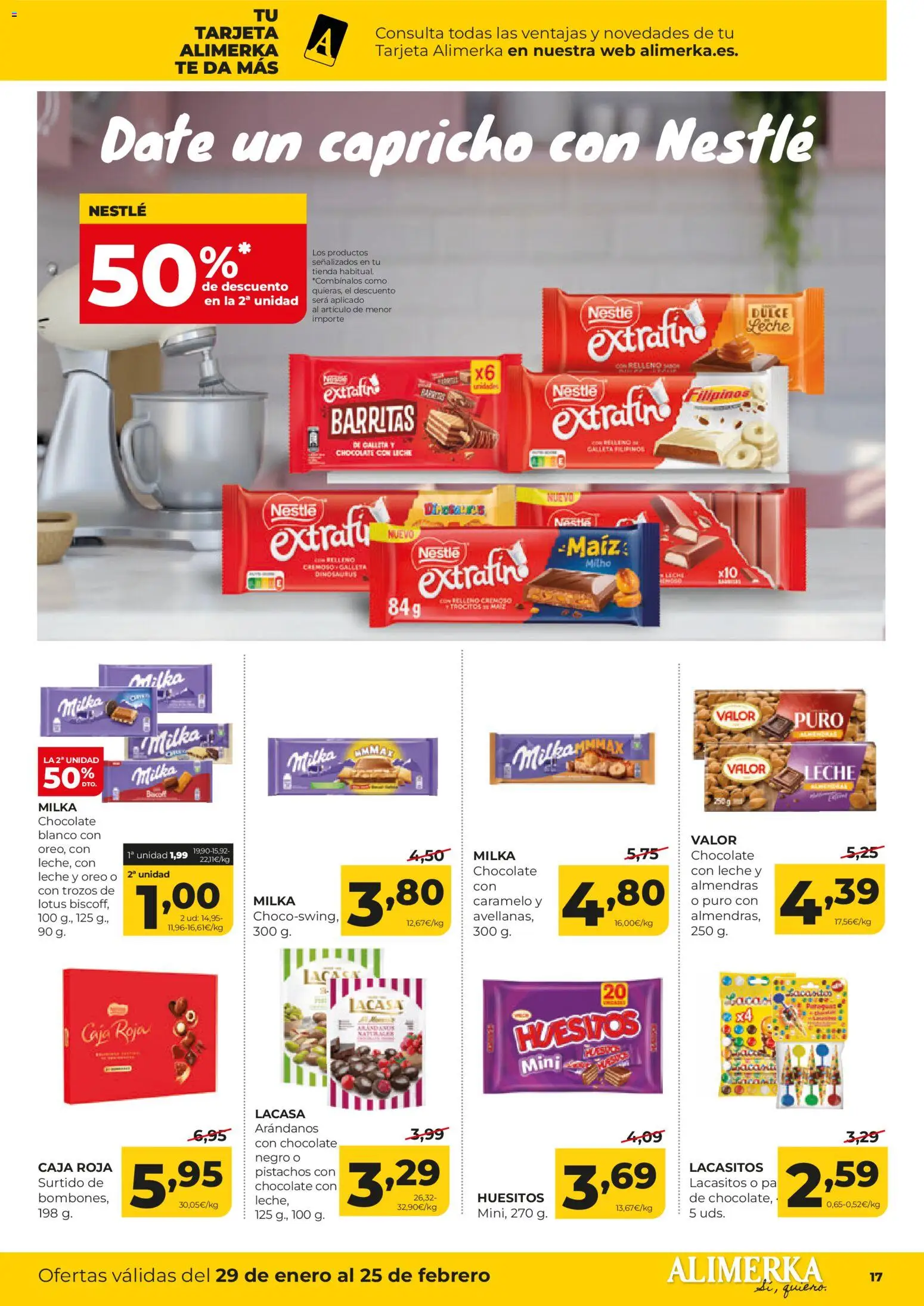 Alimerka folleto Asturias │ válido desde el 29.01.2026 | Página: 17 | Productos: Chocolate, Té, Chocolate con leche, Caja