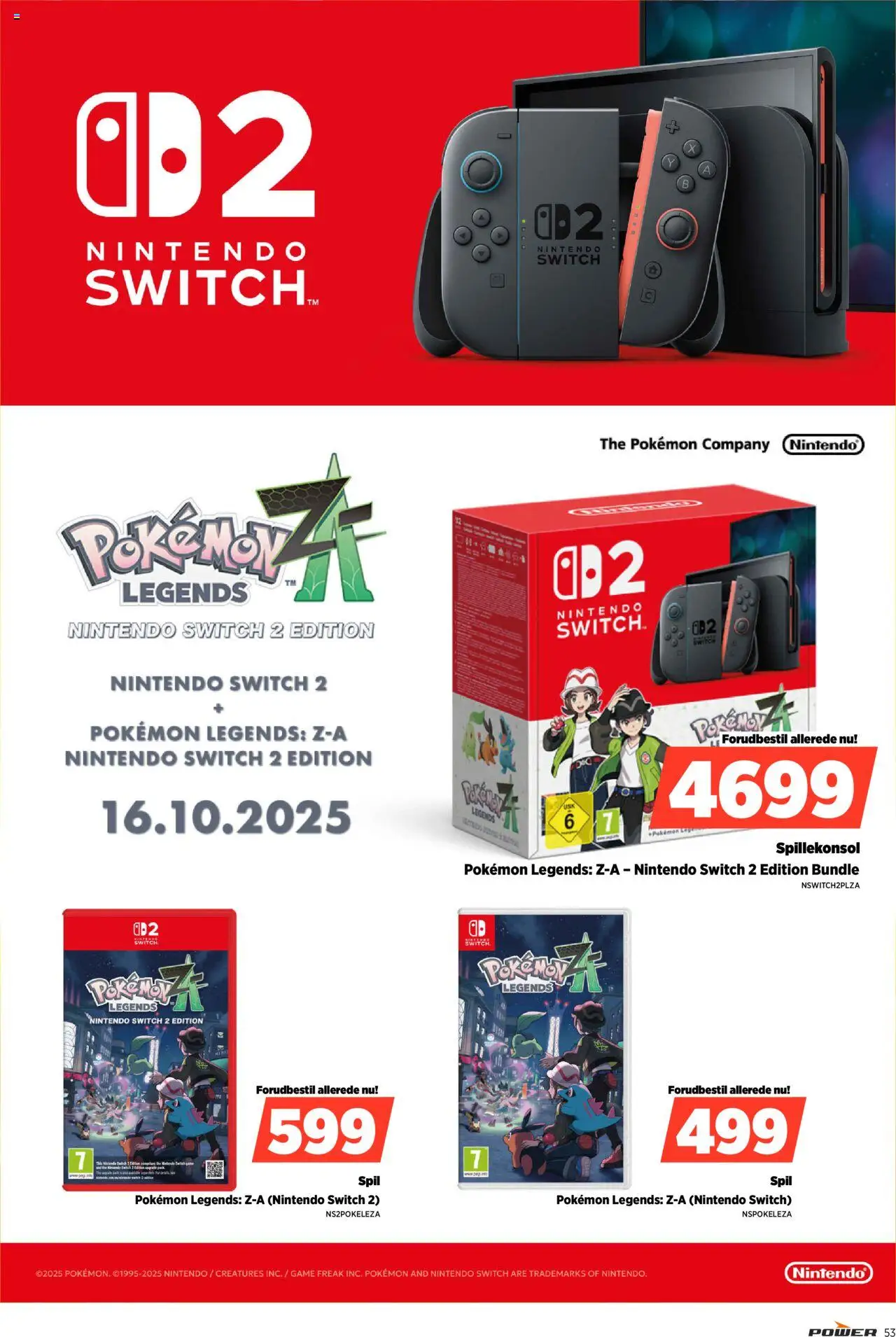 Power tilbudsavis – gyldig fra 03.10.2025 | Side: 53 | Produkter: Nintendo Switch, Spillekonsol, Spil