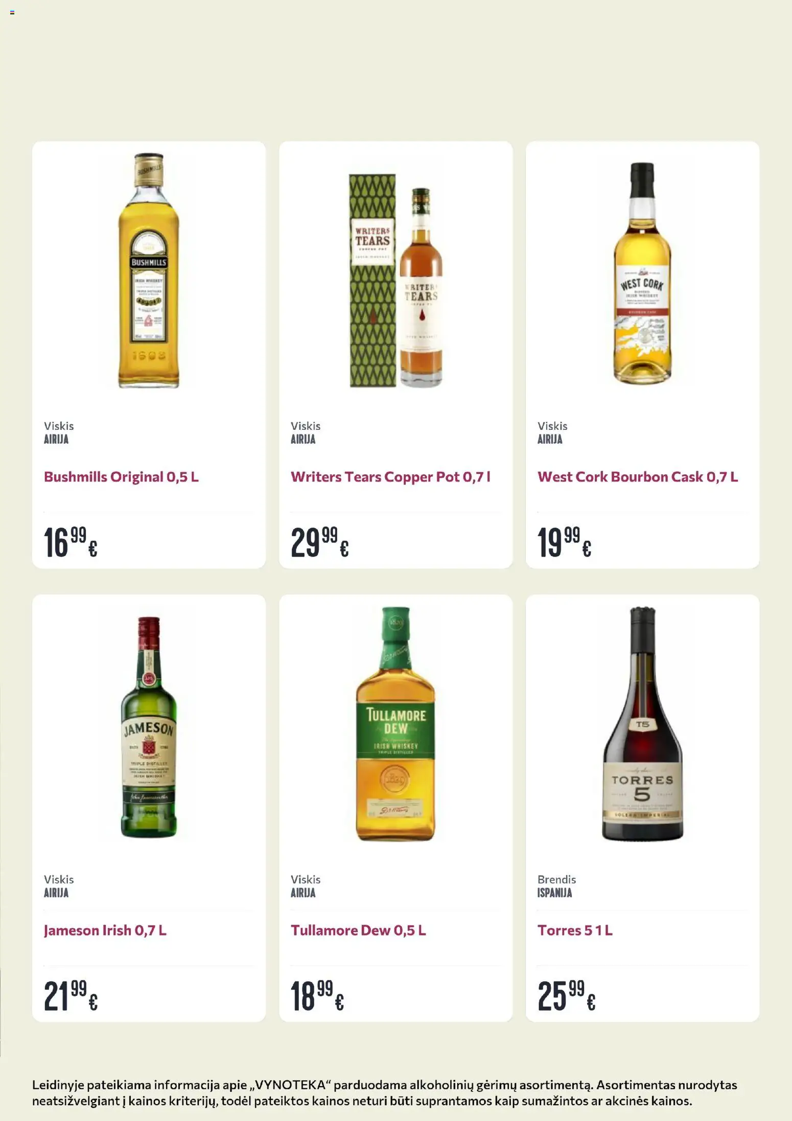 VYNOTEKA akcijos nuo 26.01.2026 | Puslapis: 7 | Prekių: Viskis