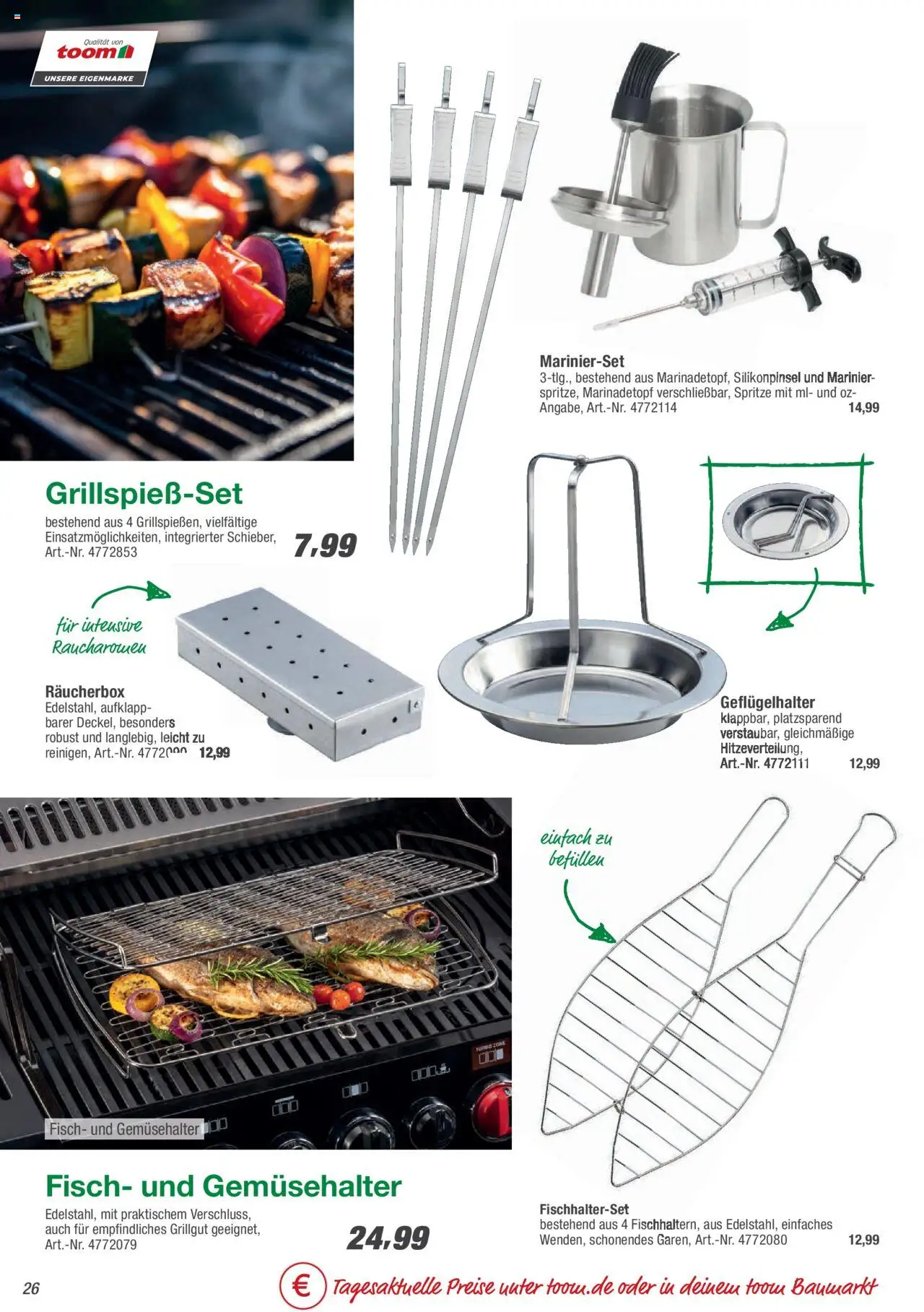 Toom Baumarkt Grills & Zubehör 2025 - gültig ab dem 19.02.2025 | Seite: 26 | Produkte: Fisch