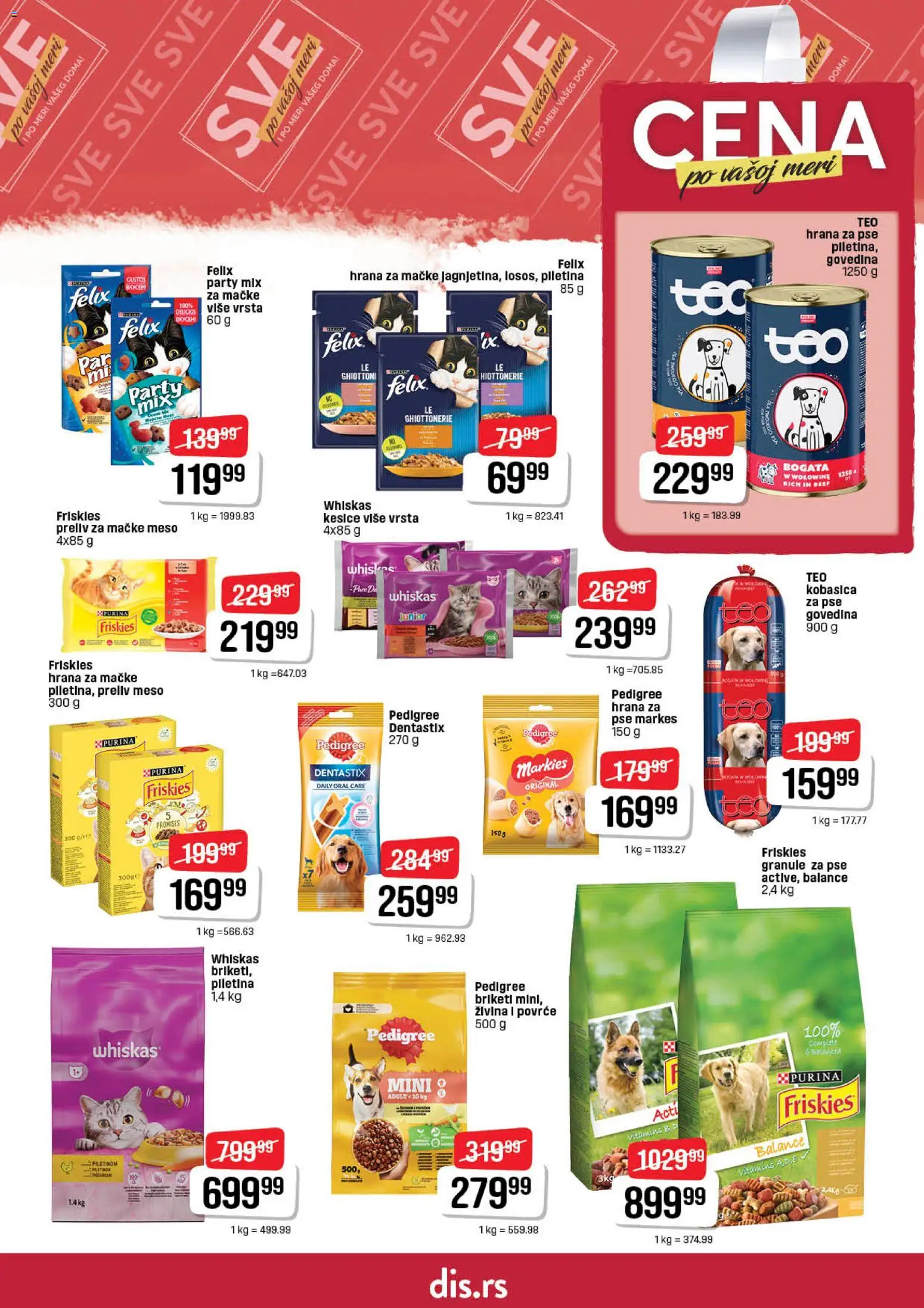 DIS katalog - važi od 15.01.2026 | Strana: 23 | Proizvode: Govedina, Pedigree, Hrana za mačke, Whiskas