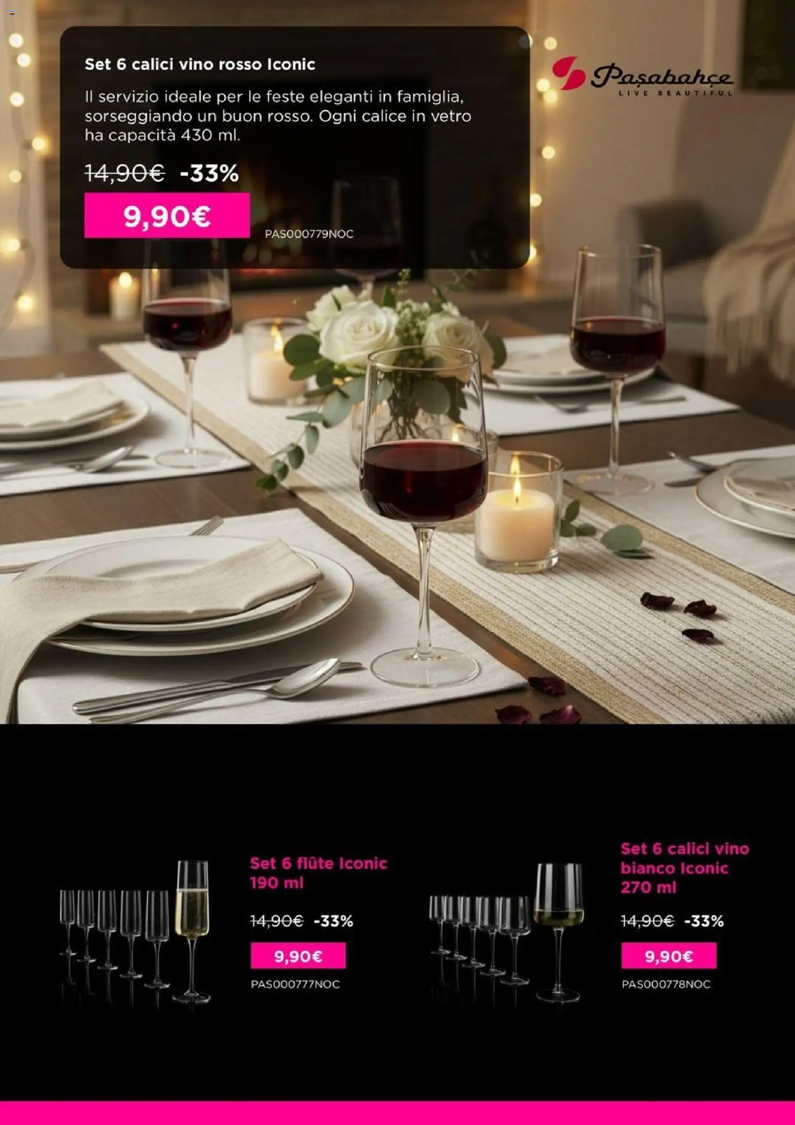 Volantino Kasanova del 11.11.2025 | Pagina: 18 | Prodotti: Calice, Vino, Vino rosso