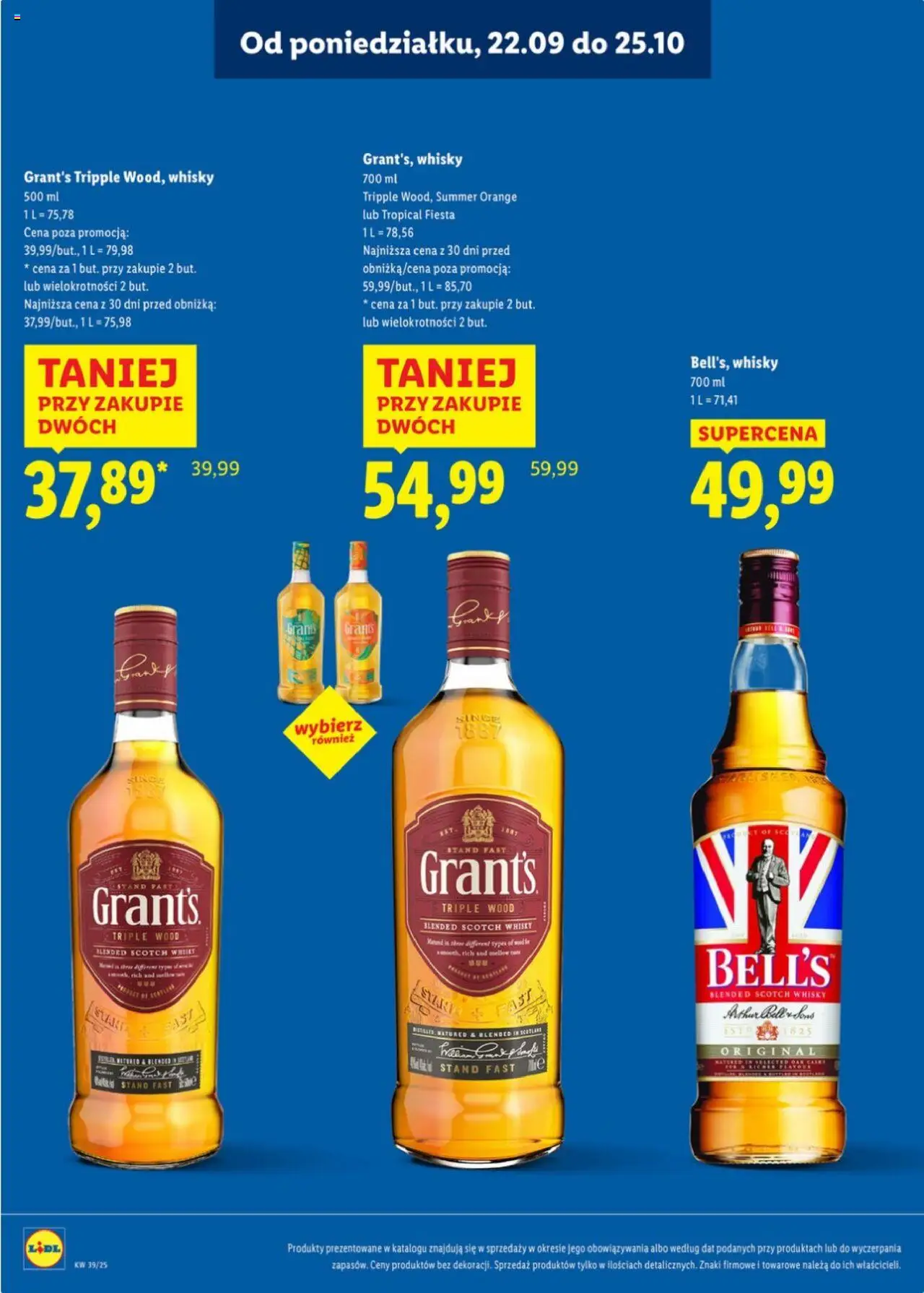 Lidl Katalog alkoholi mocnych od 22.09.2025 | Strona: 11 | Produkty: Grant's, Bell, Whisky