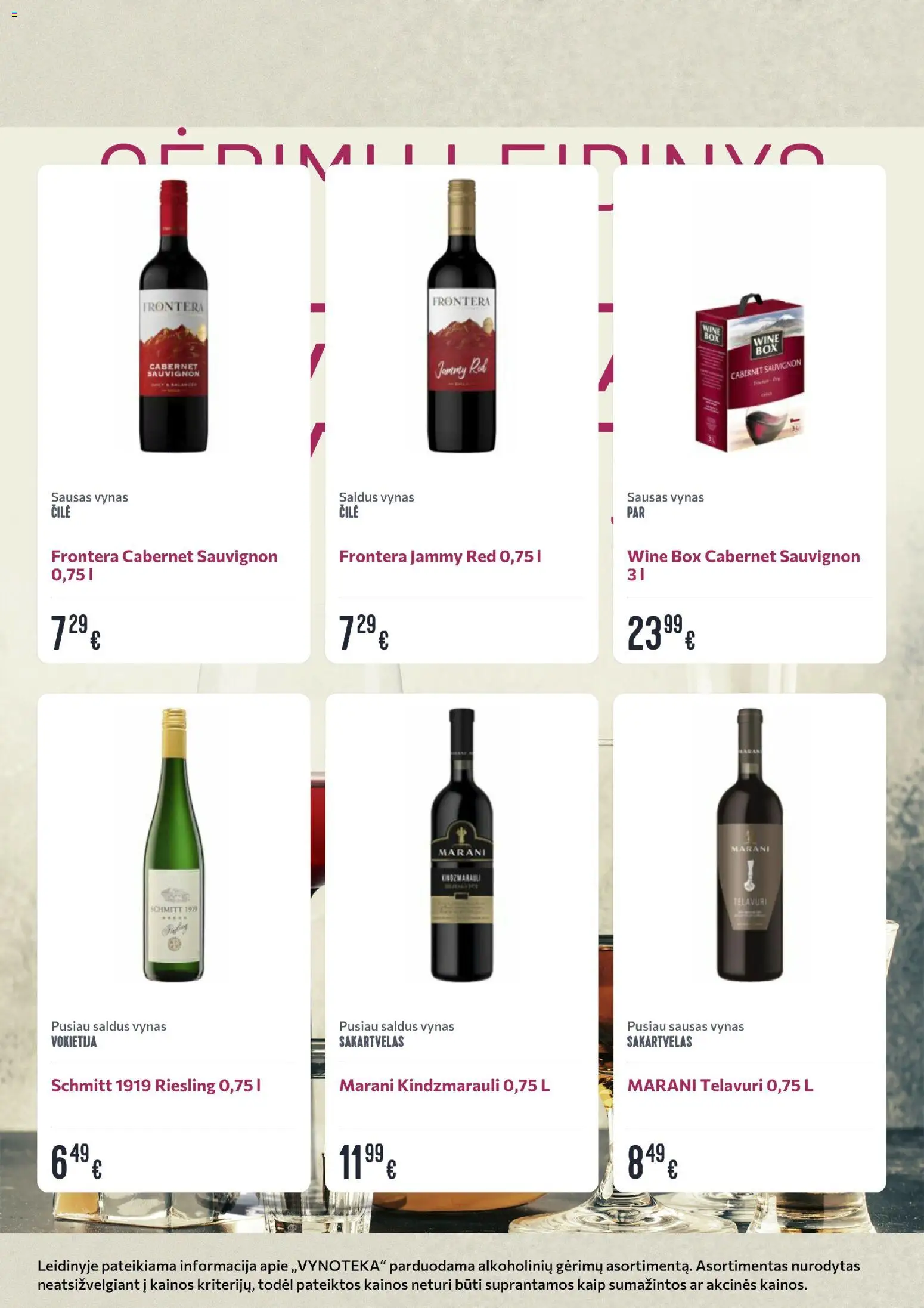VYNOTEKA akcijos nuo 06.04.2026 | Puslapis: 20 | Prekių: Vynas
