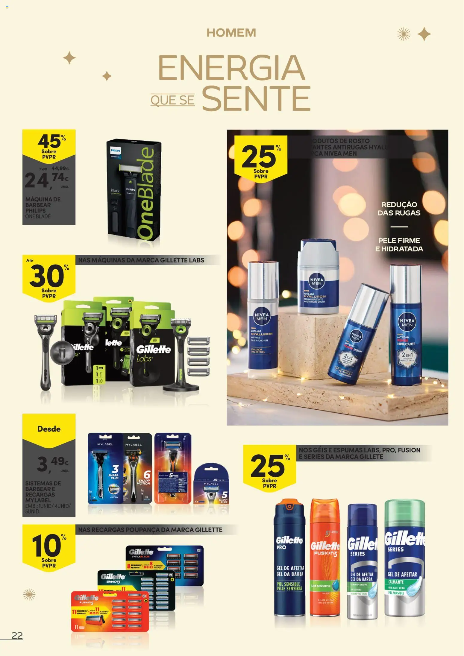 Continente - Festeje o Ano em beleza │ válido de 09.12.2025 | Página: 22 | Produtos: Máquina de barbear, Sérum