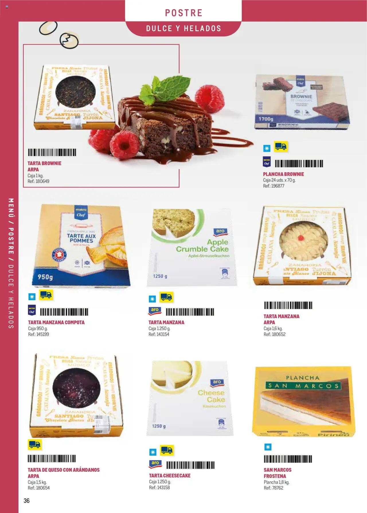 Makro - Menú y Barra Centro │ válido desde el 08.09.2025 | Página: 36 | Productos: Chocolate, Manzana, Apple, Caja