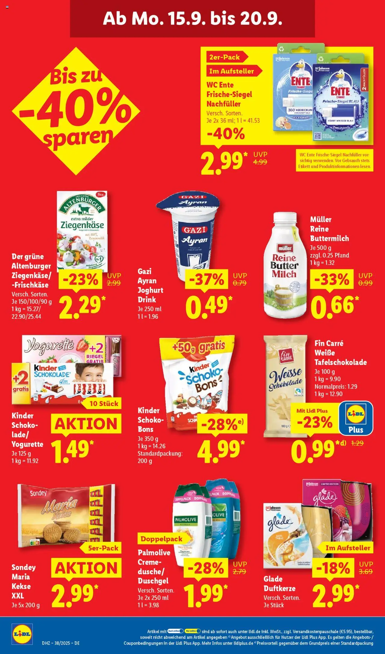 Lidl Prospekt Aarbergen – gültig ab 15.09.2025 | Seite: 20 | Produkte: Ziegenkäse, Creme, Kekse, Ente