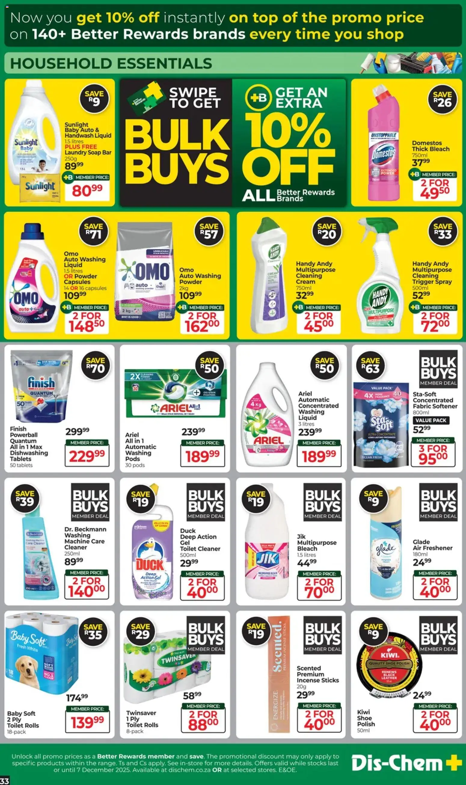 New Dis-Chem catalogue – valid from 18.11.2025 | Page: 33 | Products: Toilet, Powder, Cream, Soap
