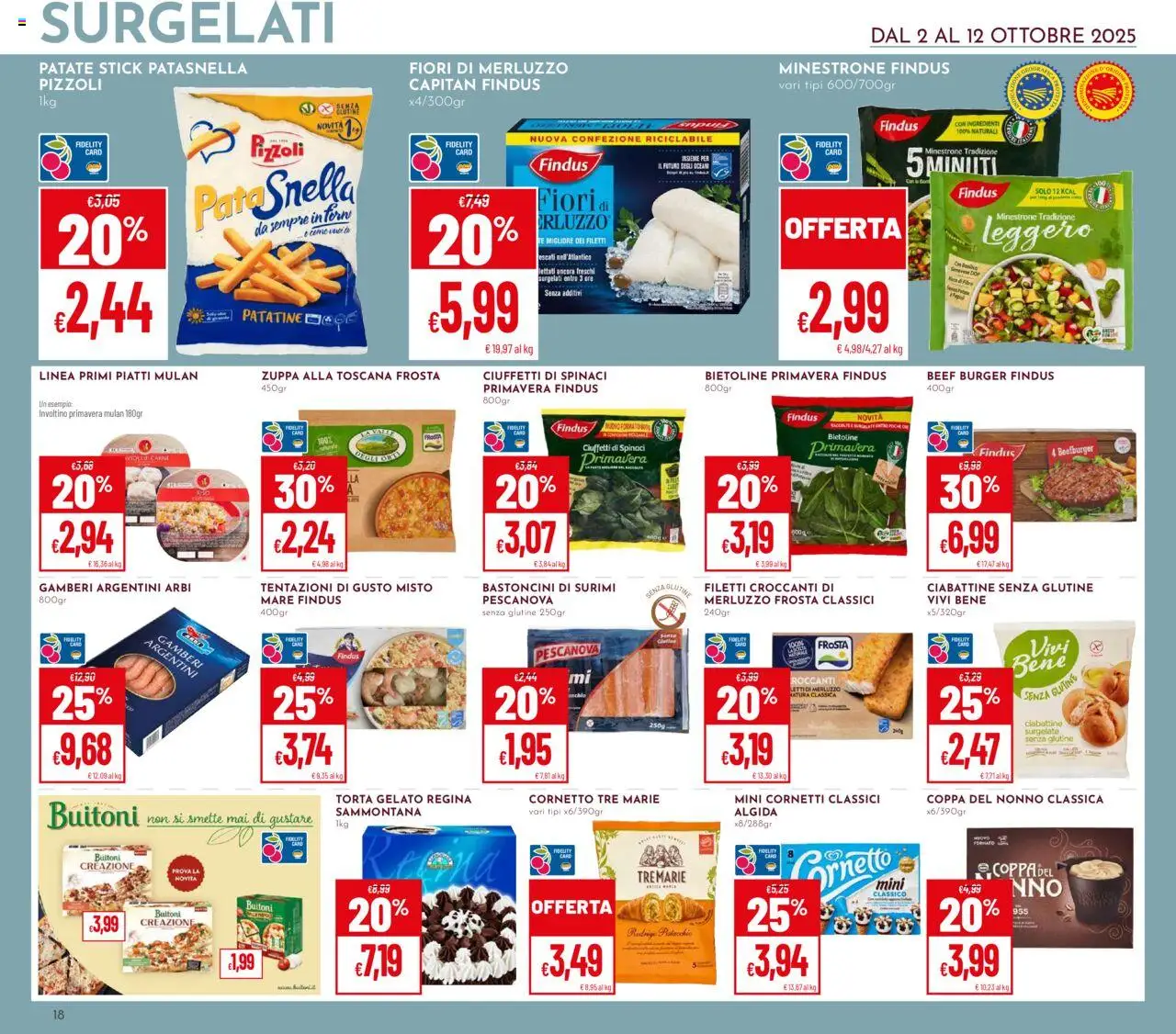 Volantino Pan del 02.10.2025 | Pagina: 18 | Prodotti: Merluzzo, Gamberi, Patatine, Surimi