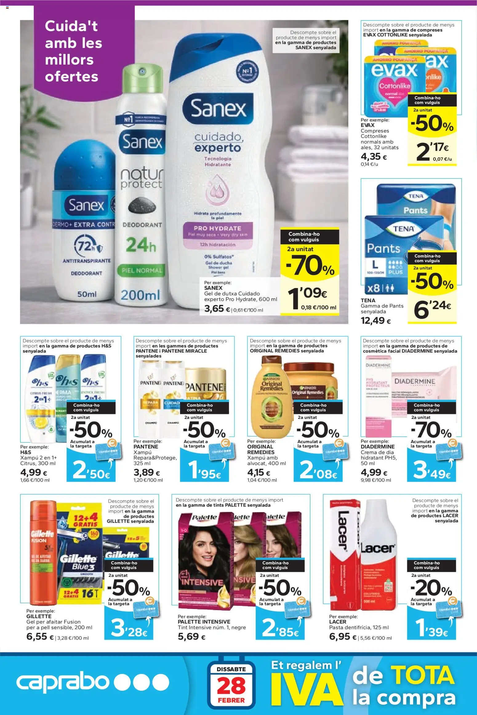 Caprabo folleto │ válido desde el 26.02.2026 | Página: 22 | Productos: Gel de ducha, Crema, Crema de día, Ducha