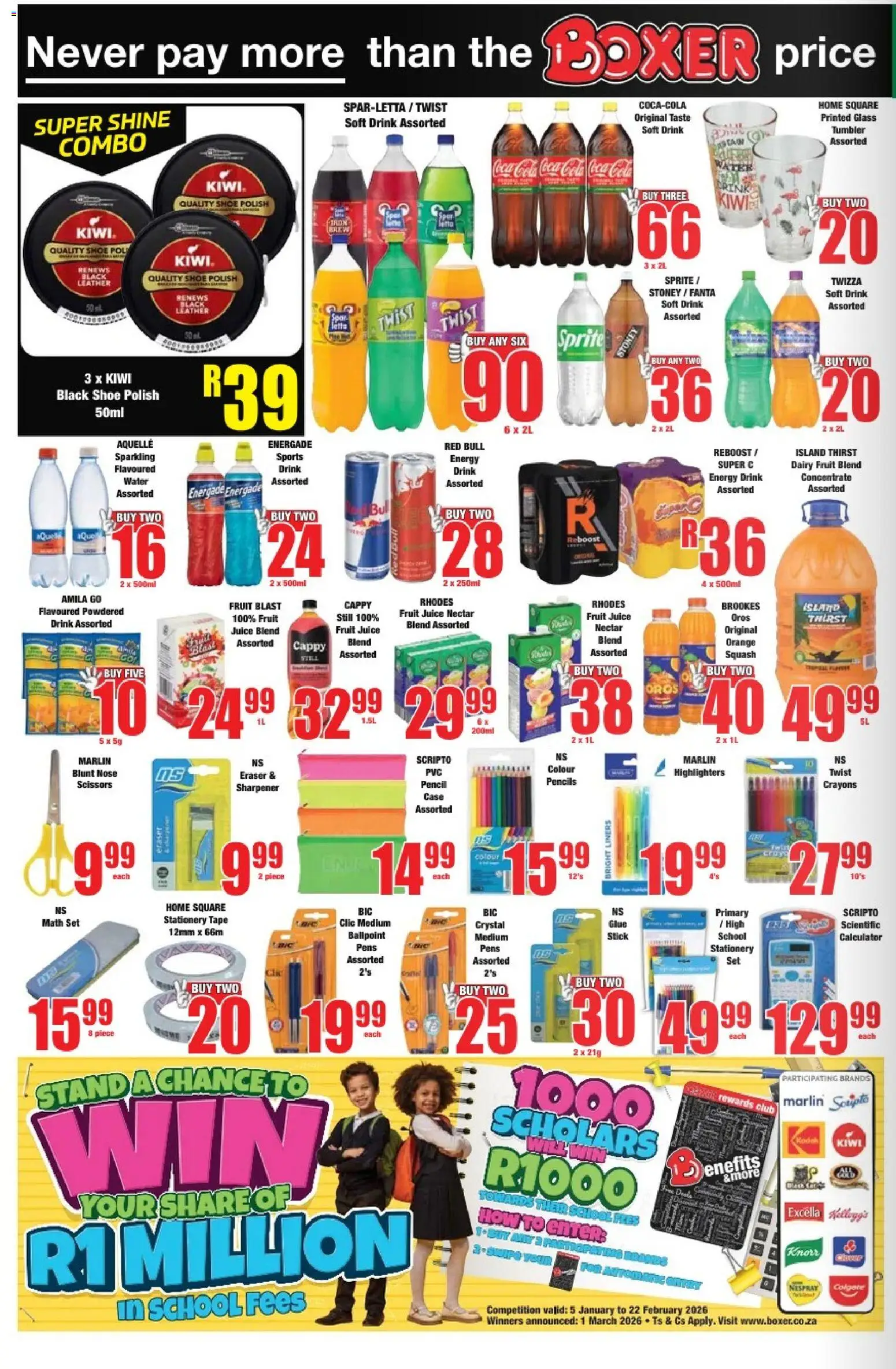 New Boxer catalogue – valid from 05.01.2026 | Page: 6 | Products: Pencil, Case, Juice, Fanta