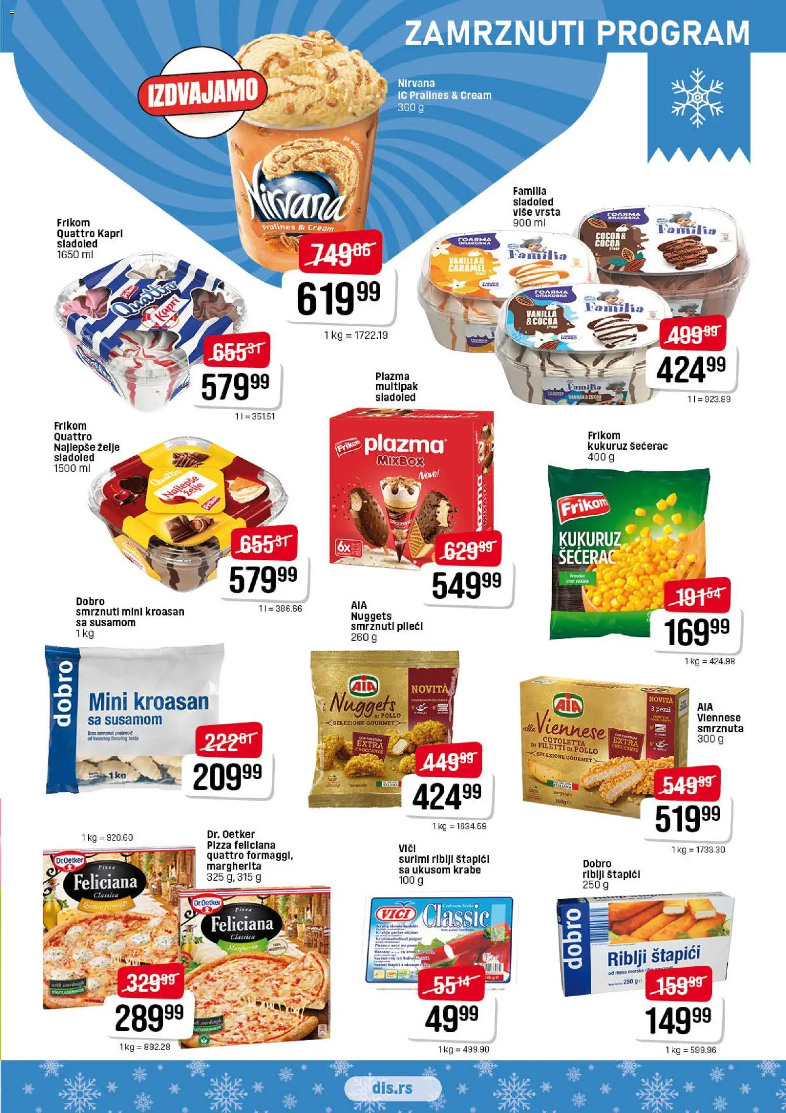 Super DIS katalog - važi od 23.04.2026 | Strana: 5 | Proizvode: Riblji štapići, Plazma, Surimi, Kukuruz