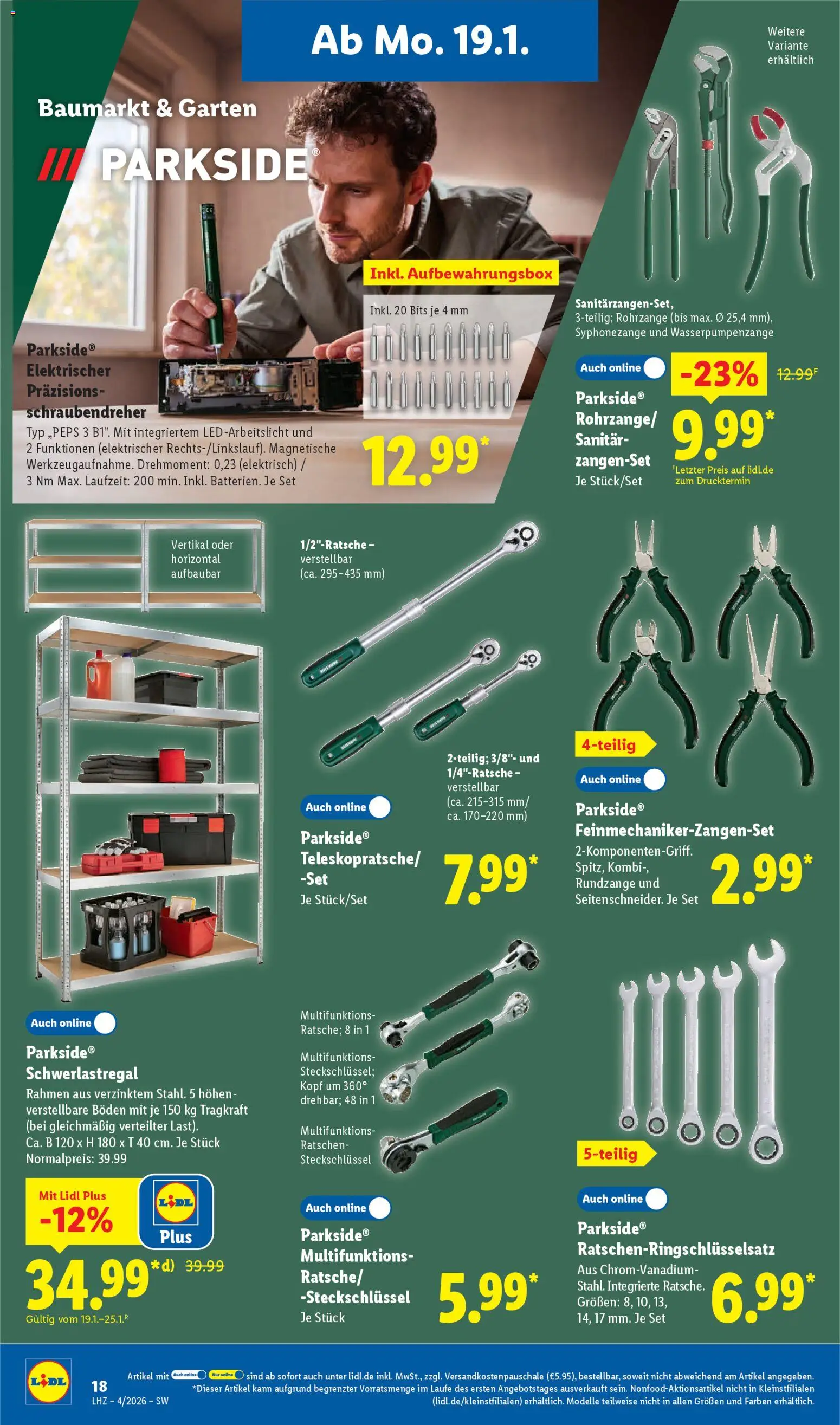 Lidl Prospekt Kornwestheim – gültig ab 19.01.2026 | Seite: 30 | Produkte: Schwerlastregal