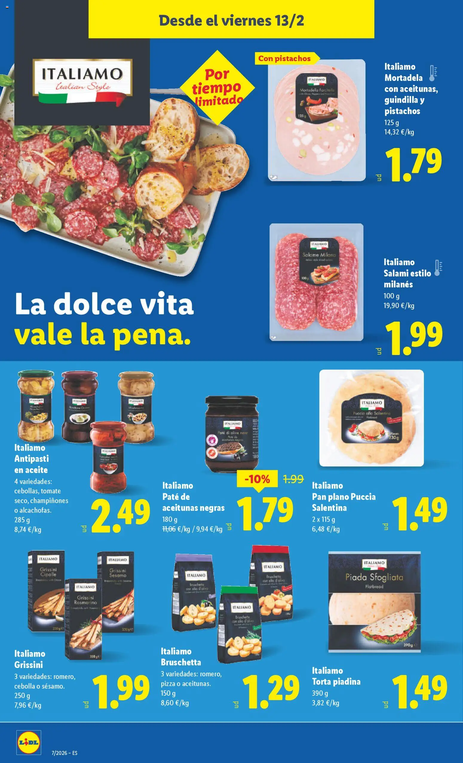 Lidl folleto │ válido desde el 09.02.2026 | Página: 26 | Productos: Pan, Paté, Salami, Mortadela