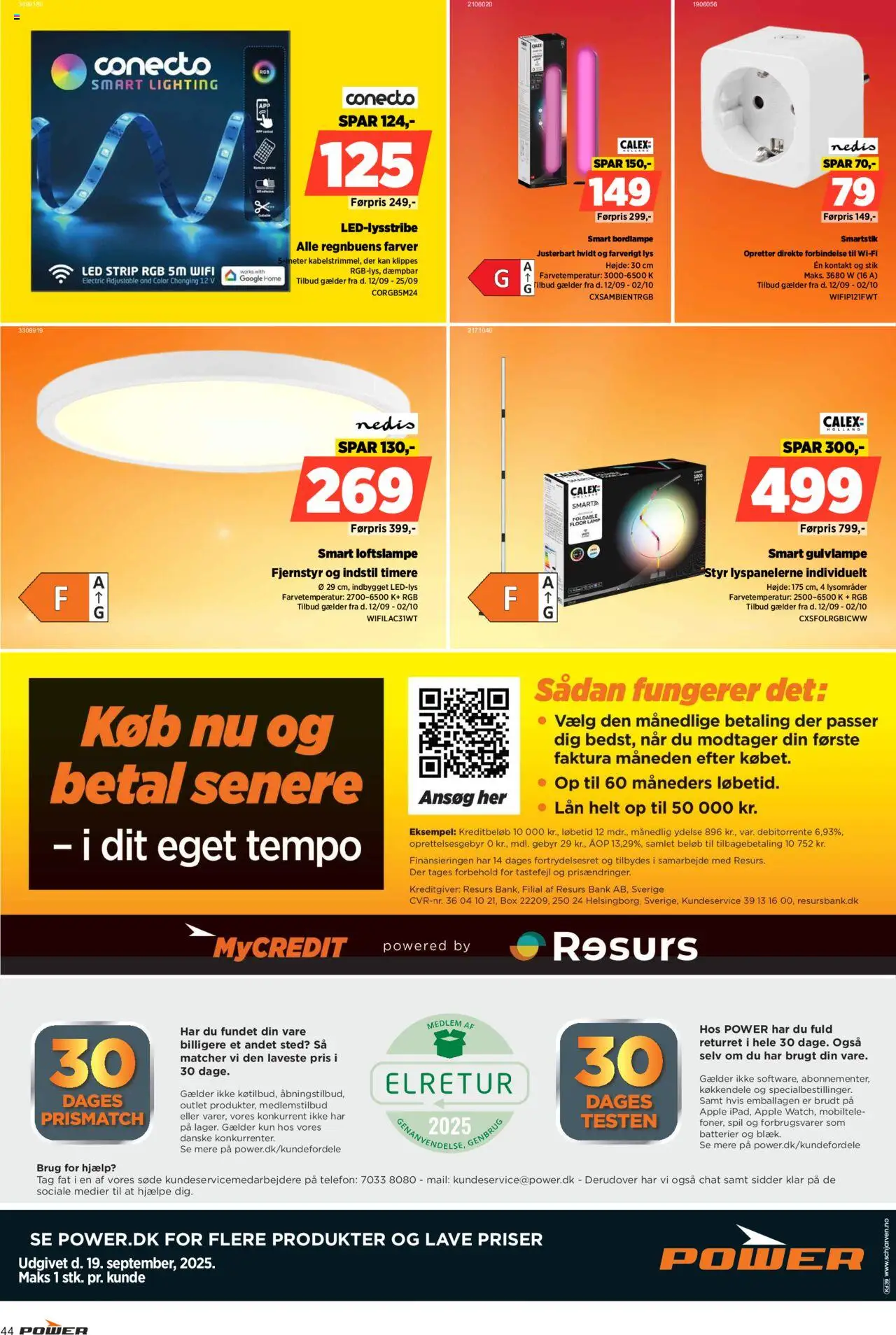 Power tilbudsavis – gyldig fra 19.09.2025 | Side: 44 | Produkter: Batterier, Stik, Telefon, Spil