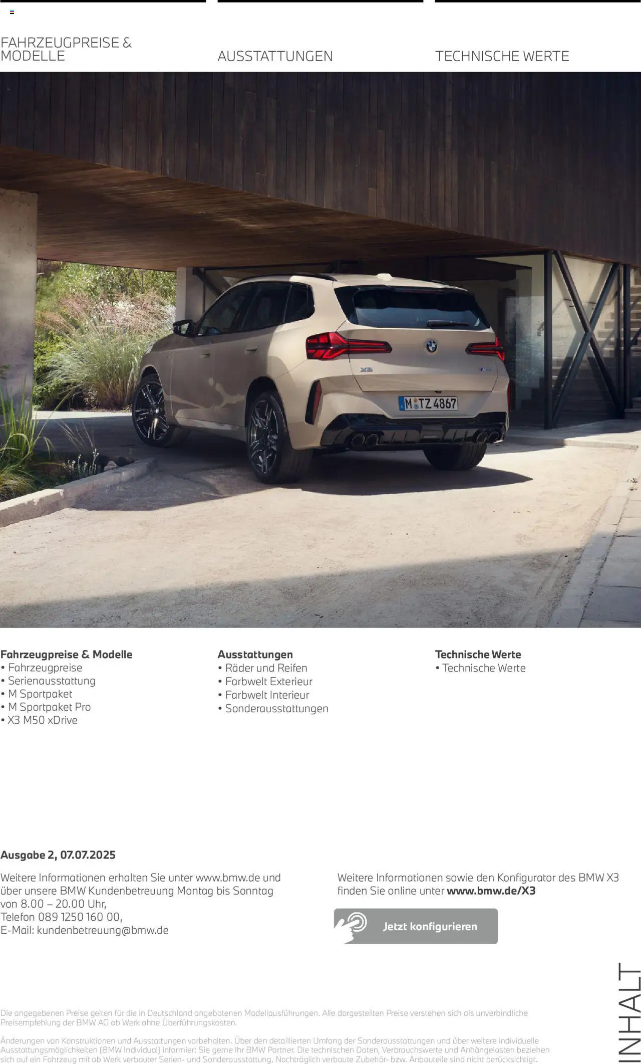 BMW X3  - gültig ab dem 01.08.2025 | Seite: 2 | Produkte: Telefon