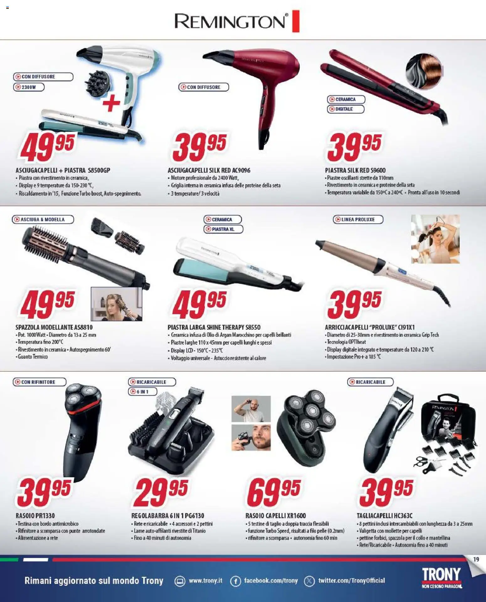 Volantino Trony del 09.04.2026 | Pagina: 19 | Prodotti: Spazzola, Pettine, Olio, Griglia